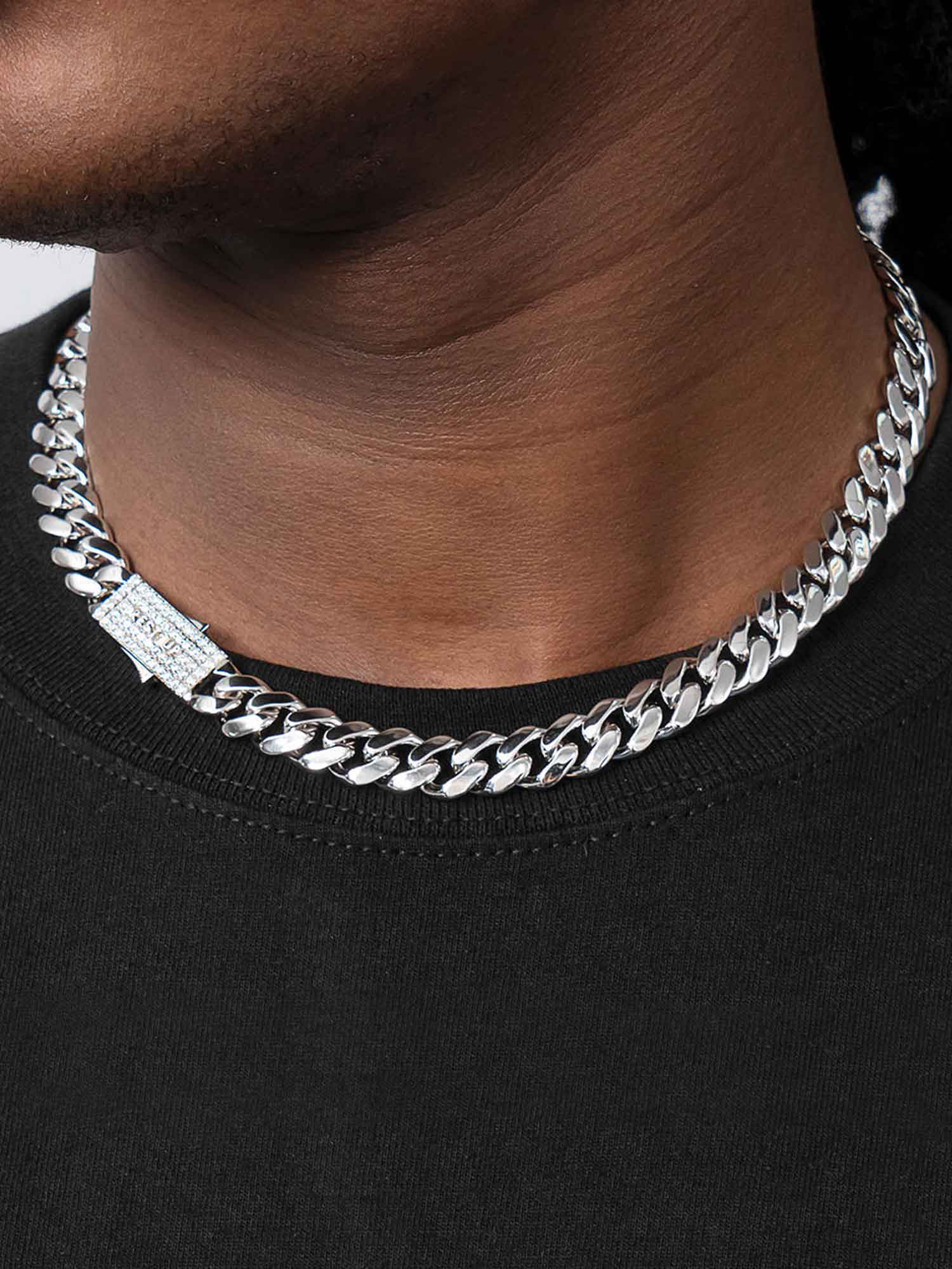 10mm S925 Miami Cuban Bracelet With Moissanite Clasp - Image 6