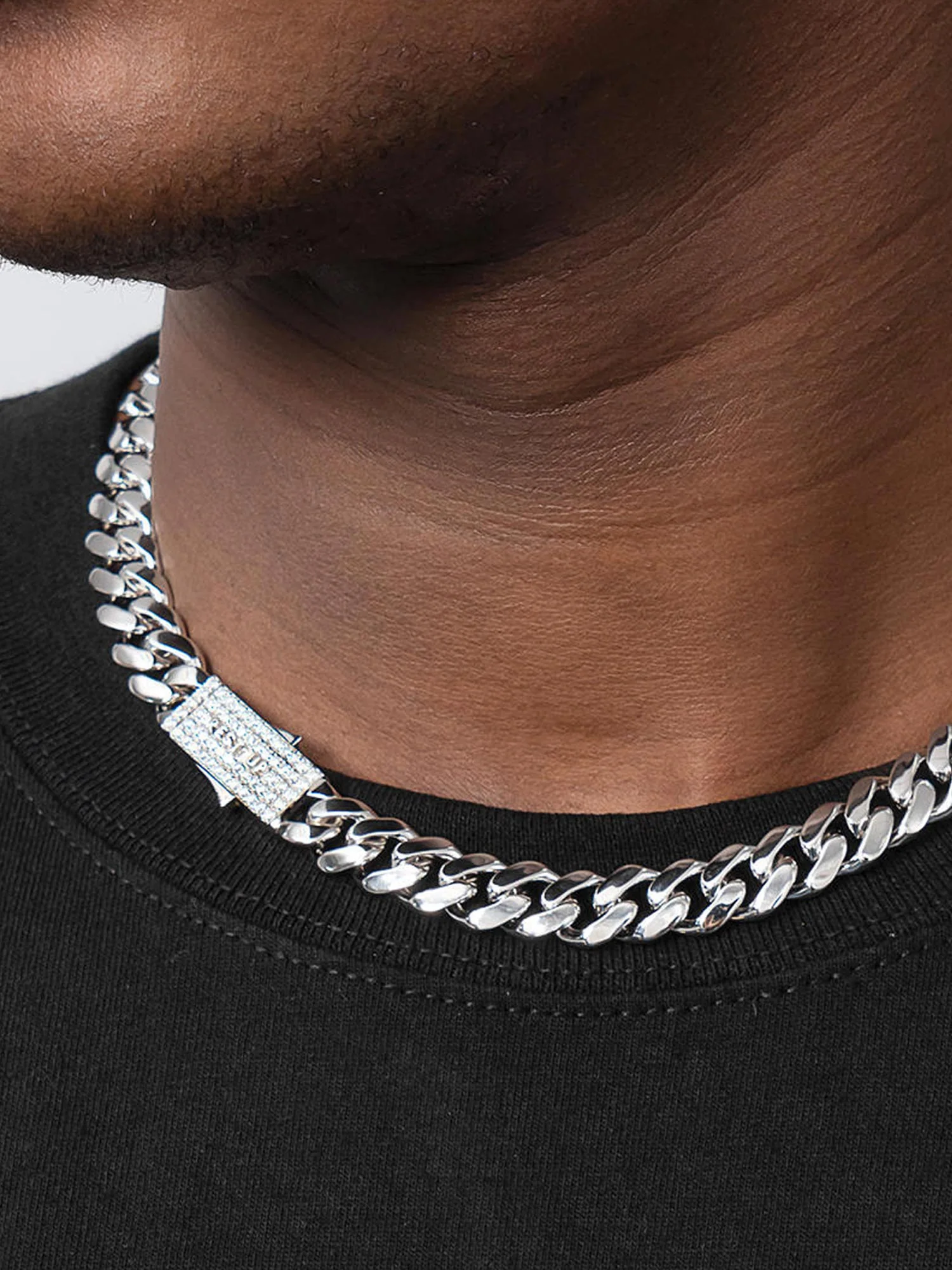 10mm S925 Miami Cuban Chain With Moissanite Clasp - Image 13