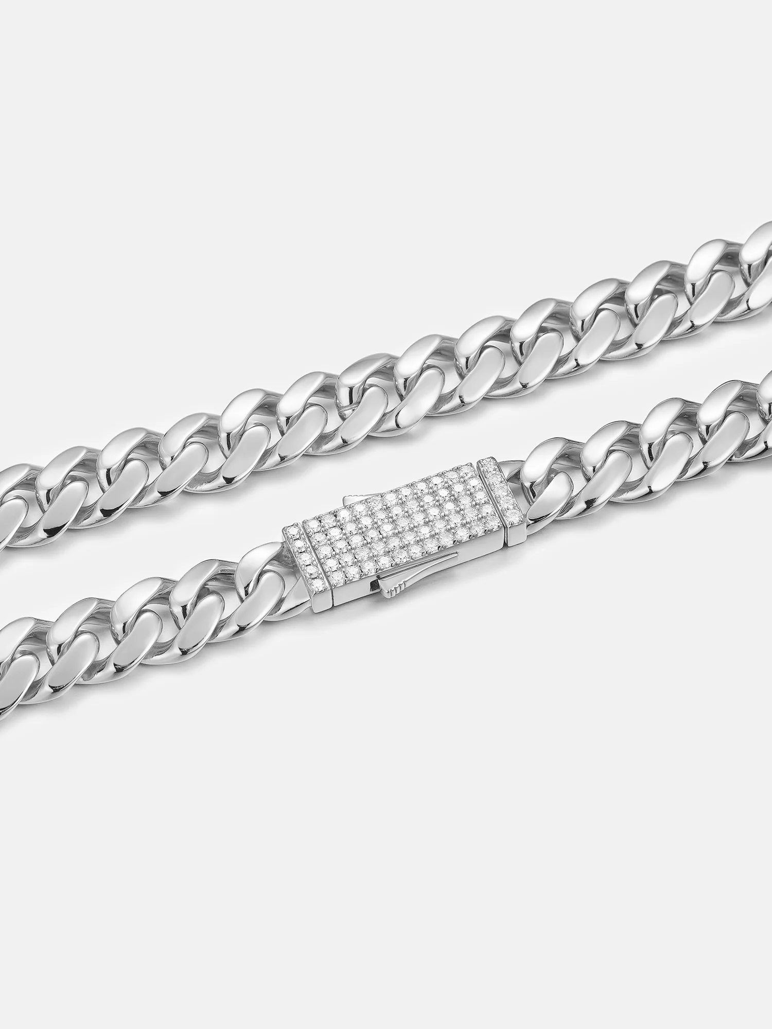 10mm S925 Miami Cuban Chain With Moissanite Clasp - Image 5