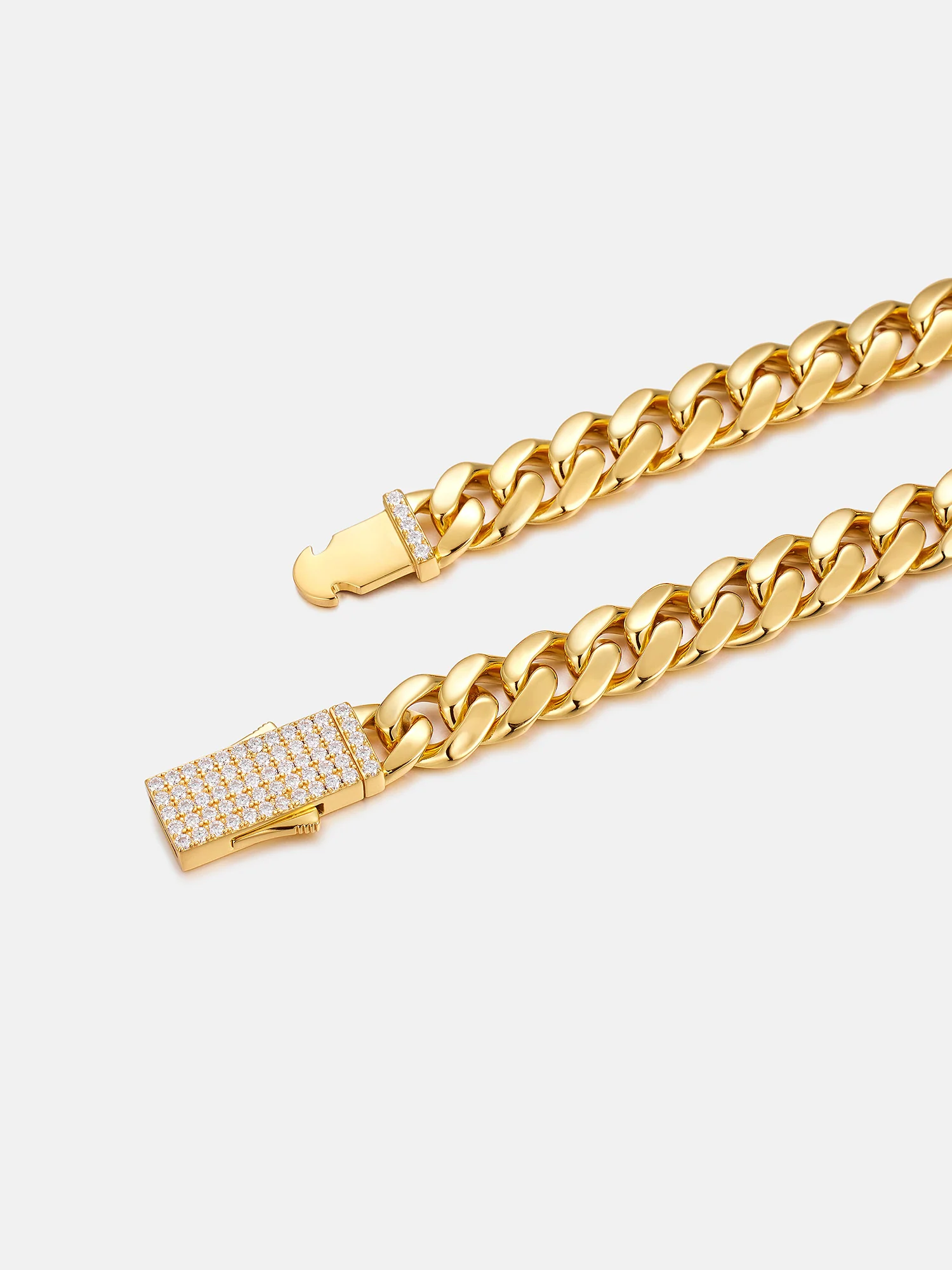10mm S925 Miami Cuban Chain With Moissanite Clasp - Image 6