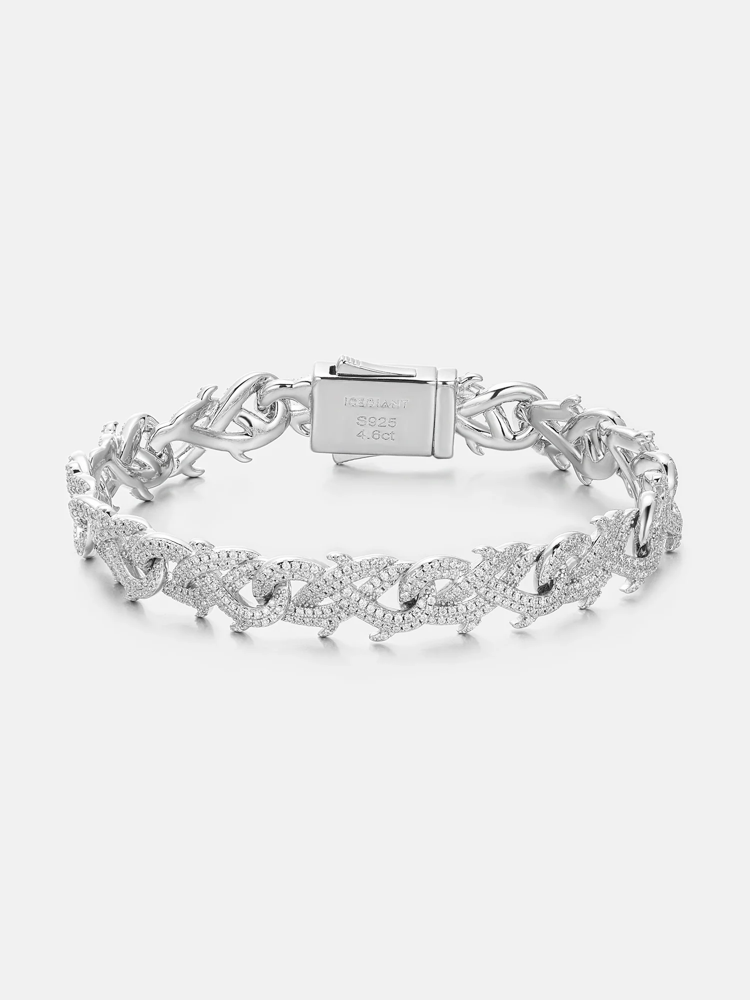 10mm S925 Moissanite Crown of Thorns Chain or Bracelet - Image 6