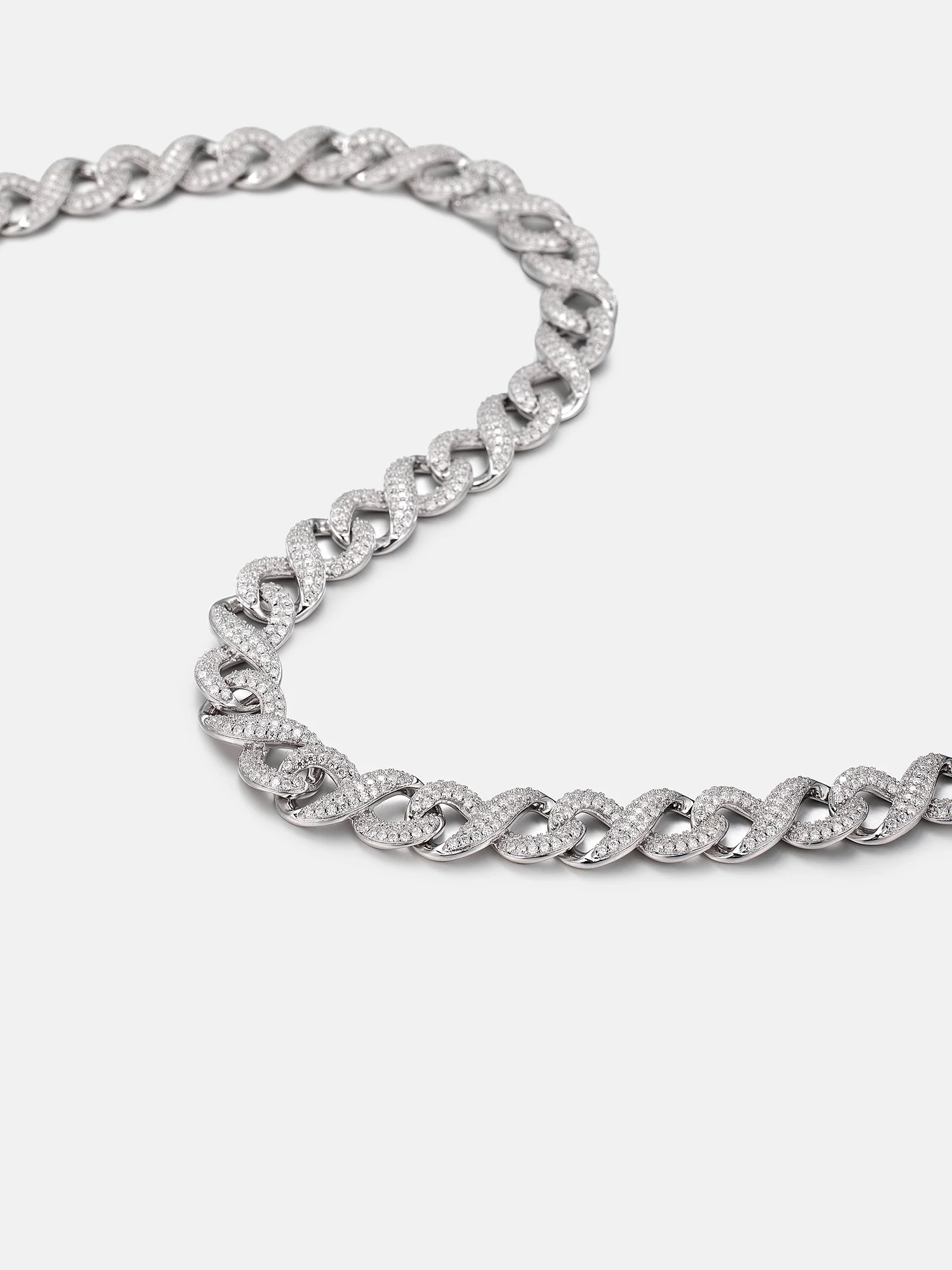 10mm S925 Moissanite Infinity Cuban Chain - Image 5