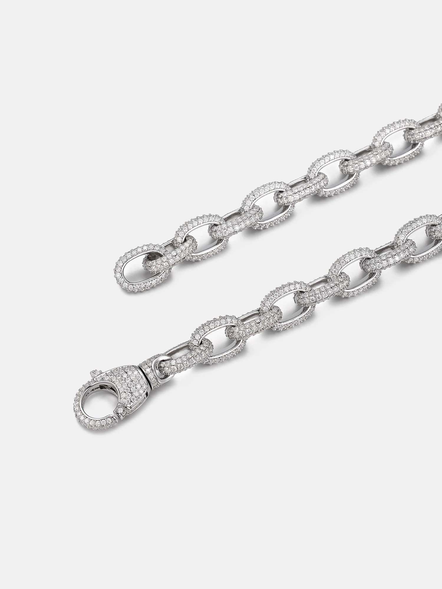 10mm S925 Moissanite Rolo Link Chain Or Bracelet - Image 4