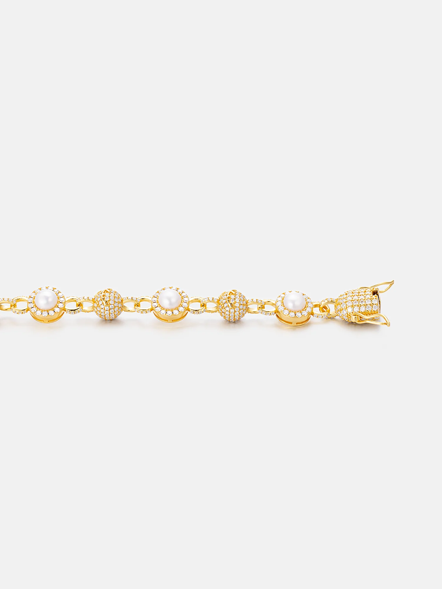 10mm S925 Pearl Moissanite Round Bead Chain - Image 4