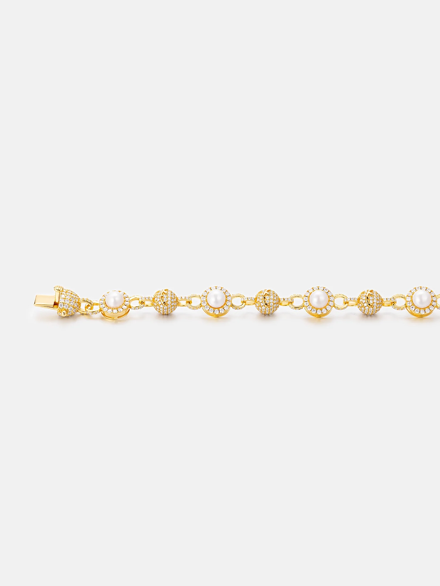 10mm S925 Pearl Moissanite Round Bead Chain - Image 5