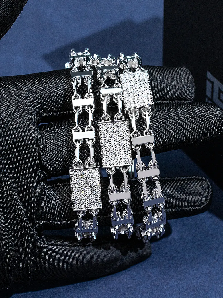 12mm Moissanite Italian Cage Style Chain - Image 5