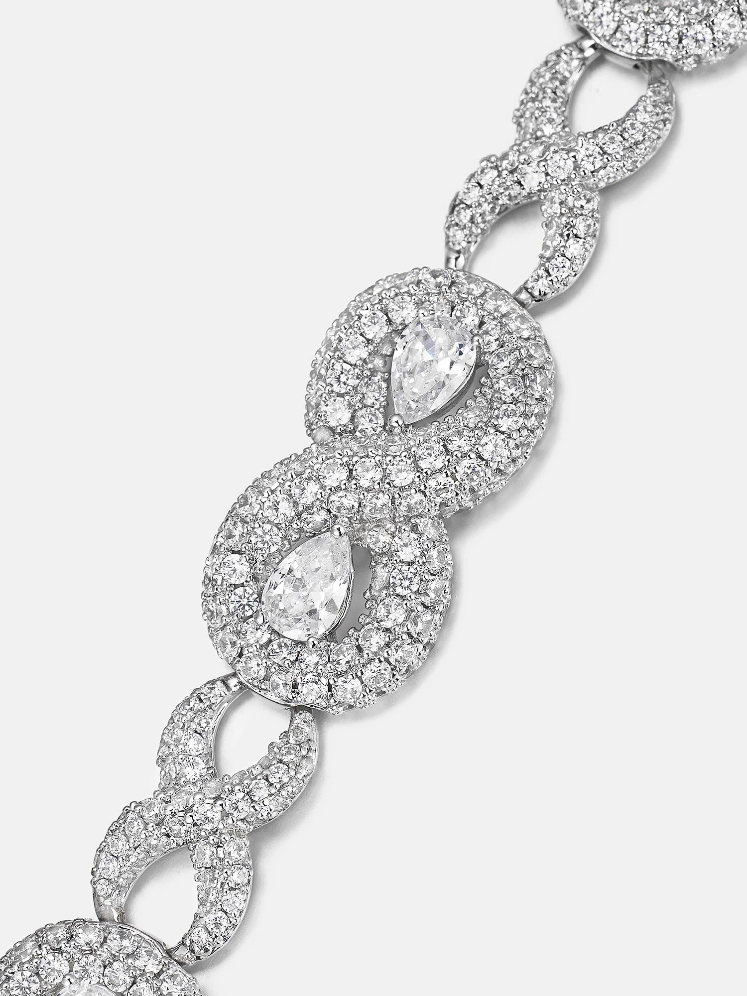 12MM Pear-cut Moissanite Infinity Bracelet - Image 4