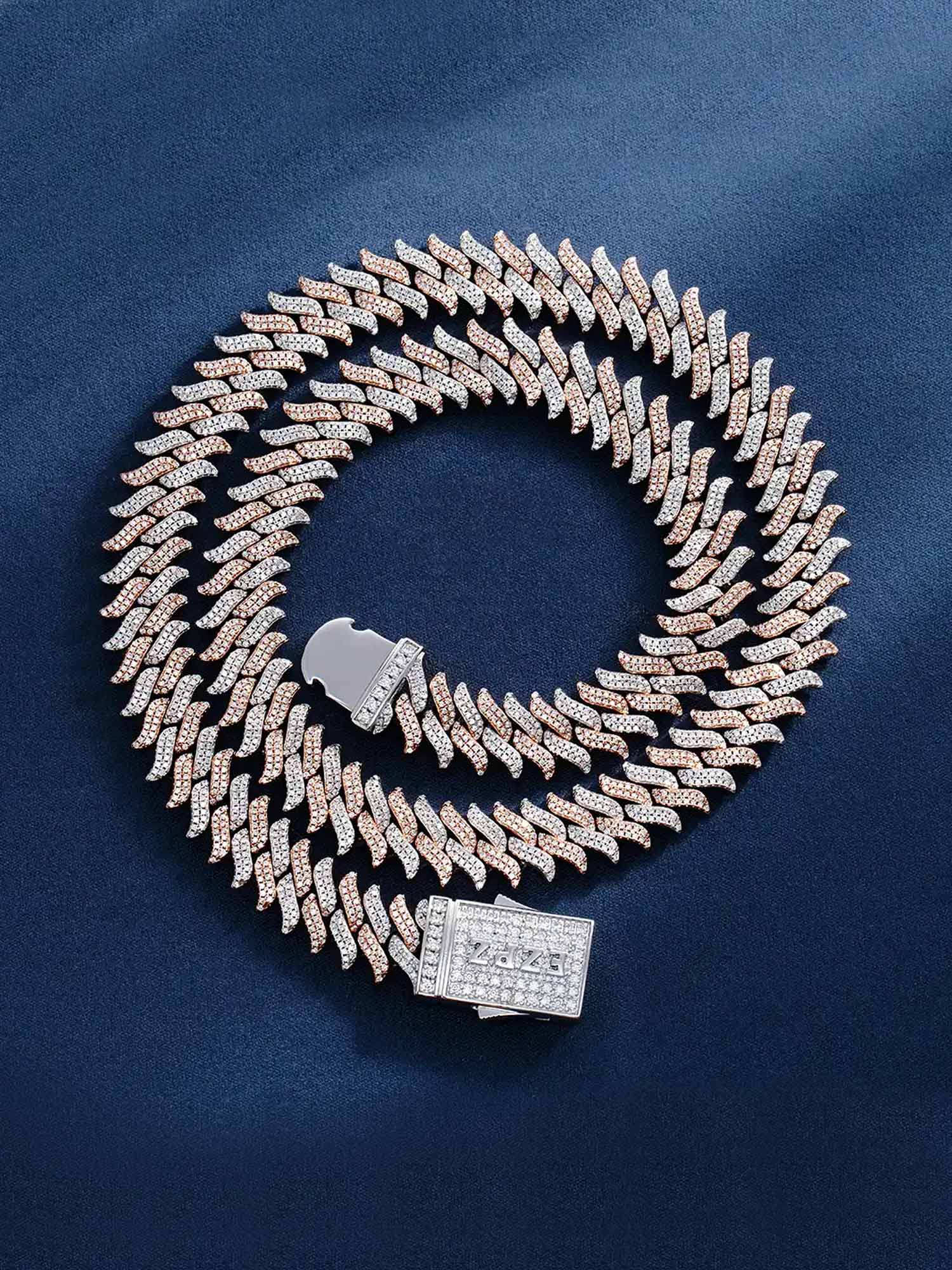Made to Order 12mm S925 Moissanite Spiked Laurel Cuban Chain or Bracelet - Image 6