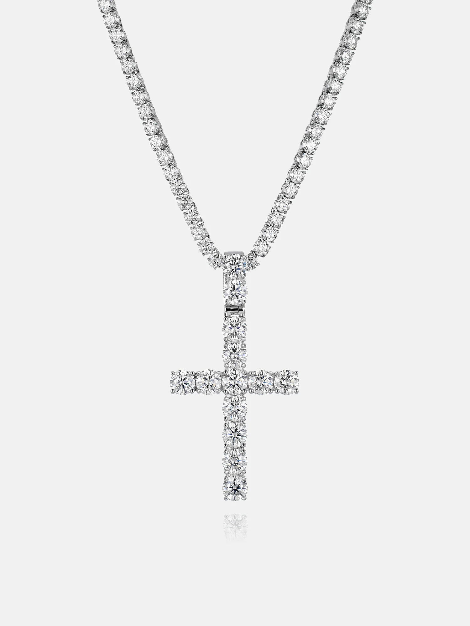 13CT S925 Moissanite Cross Pendant - Image 2