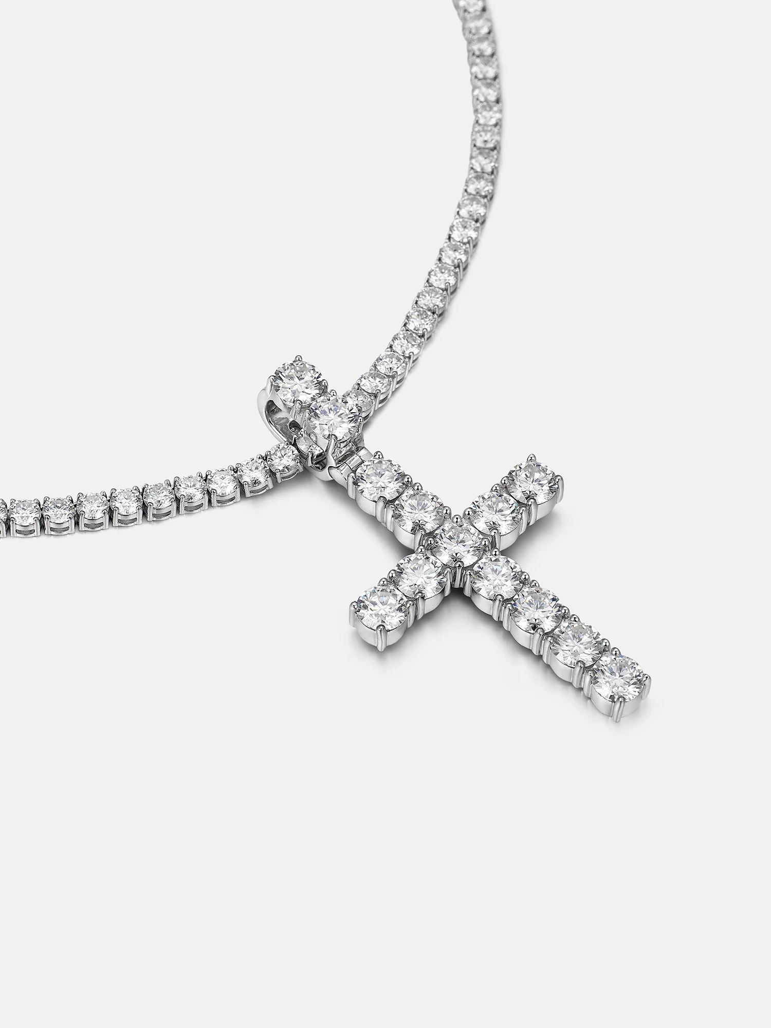 13CT S925 Moissanite Cross Pendant - Image 4