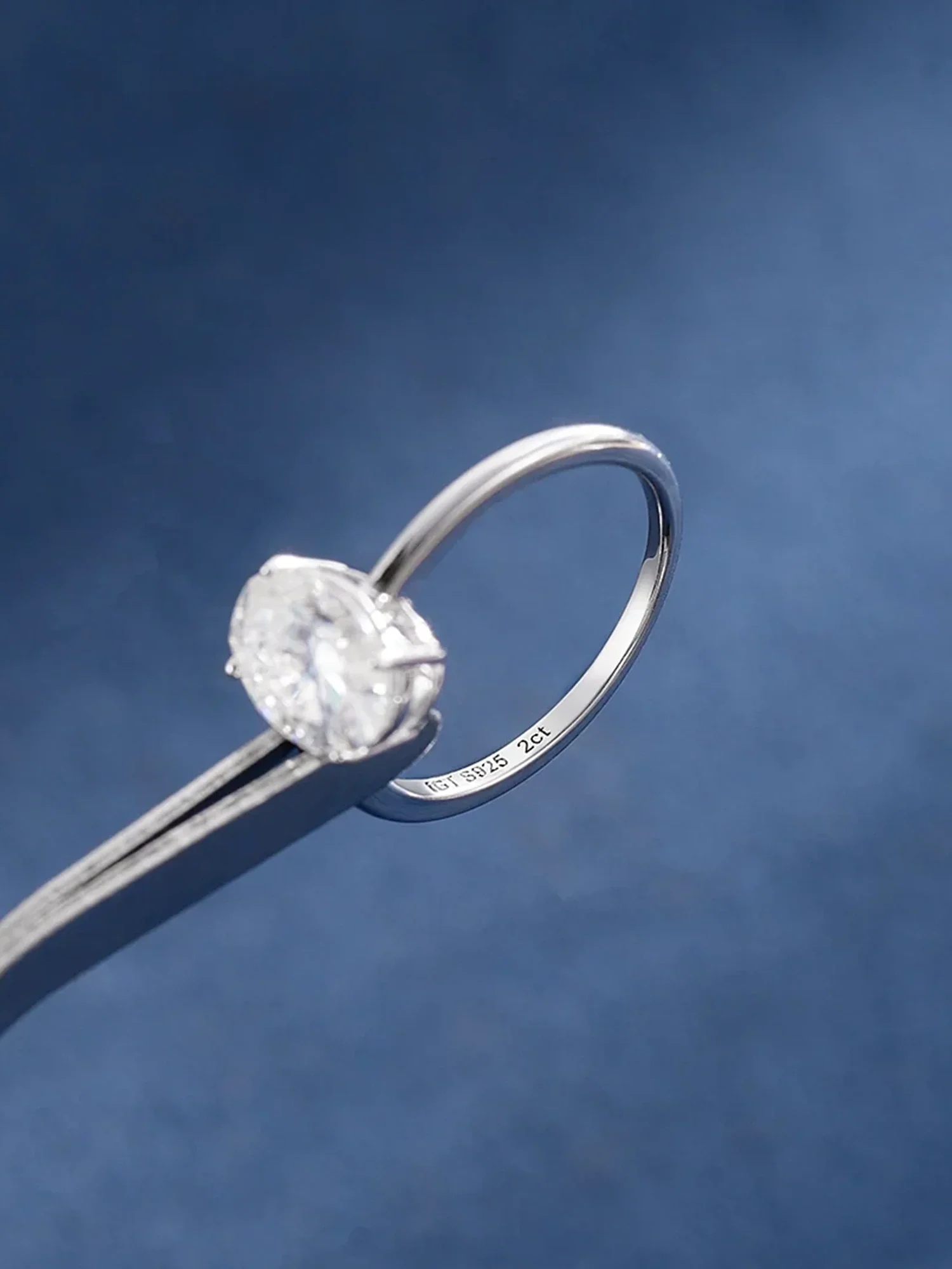 14k Solid Gold 2CTW Moissanite Oval Cut Engagement Ring - Image 6