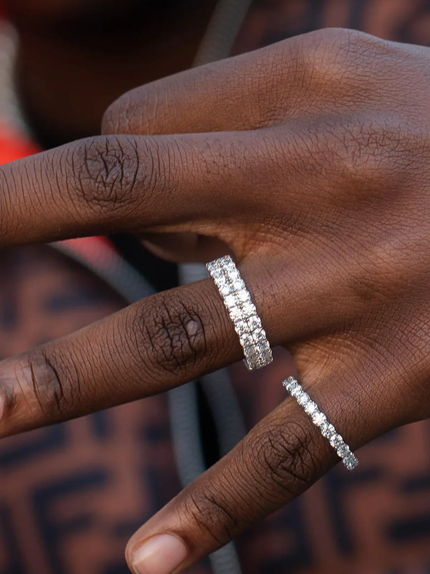 14K Solid Gold 3mm Moissanite Eternity Ring - Image 6