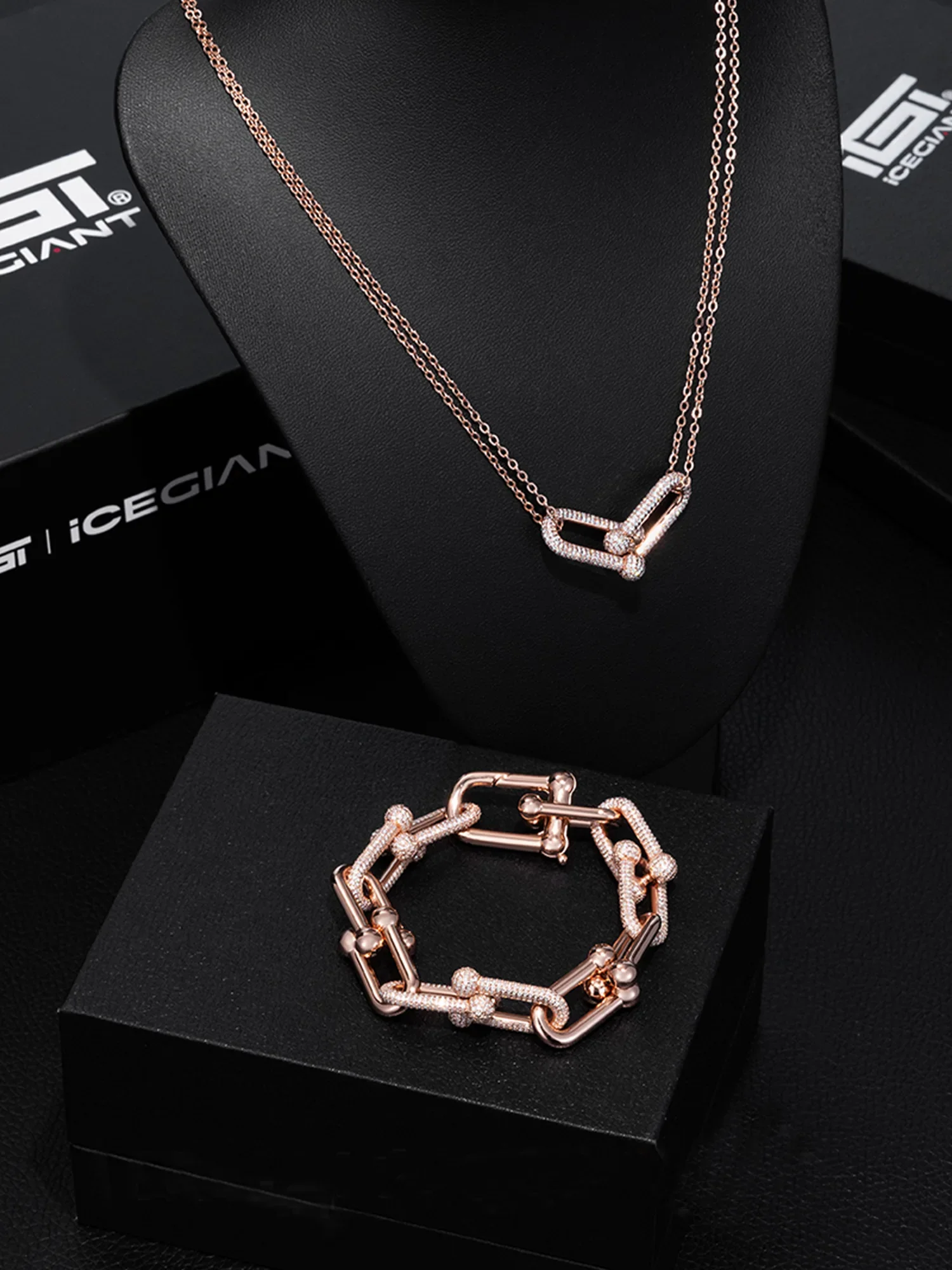 14MM Moissanite U Link Chain Or Bracelet - Image 2