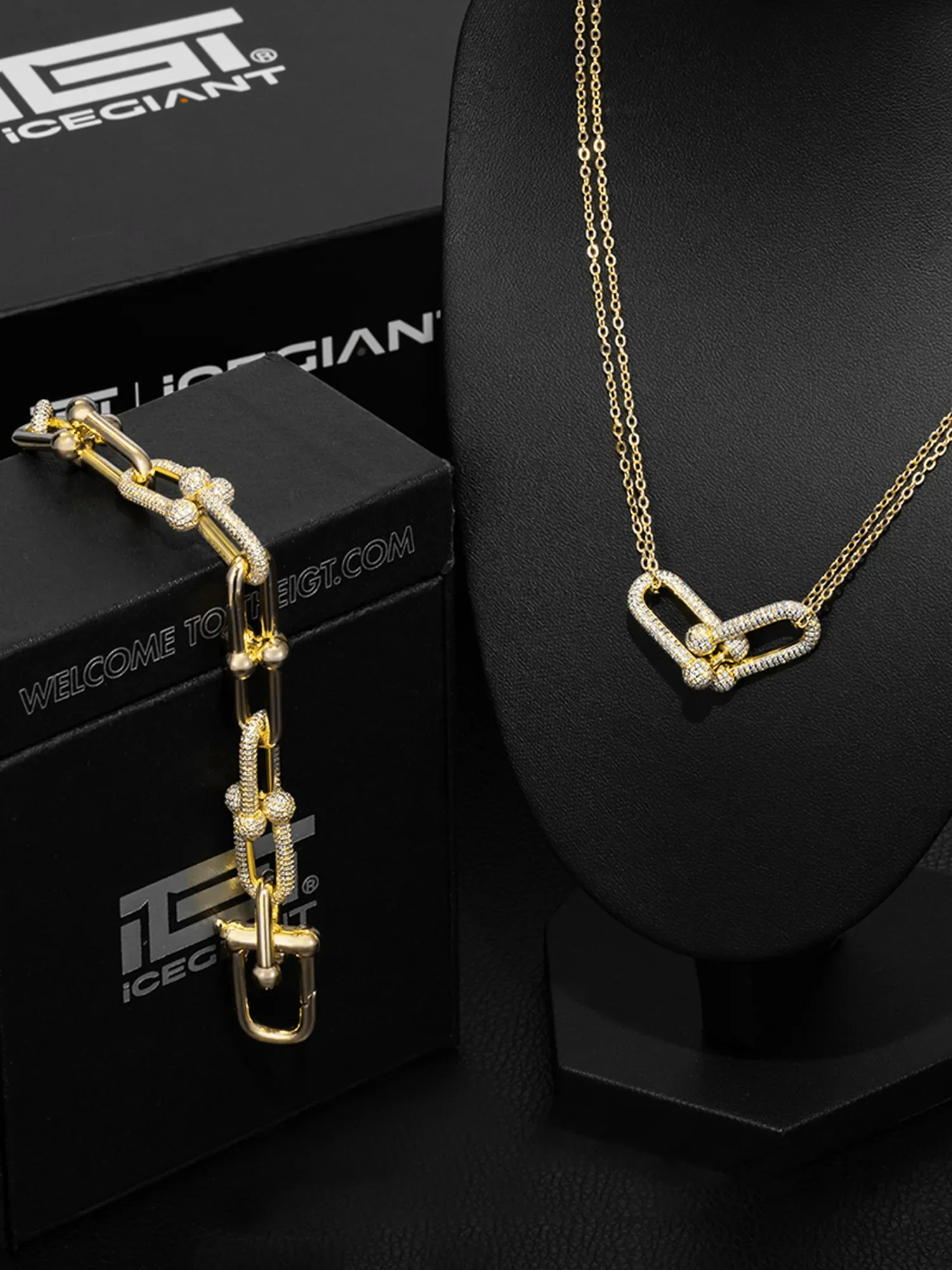 14MM Moissanite U Link Chain Or Bracelet - Image 3