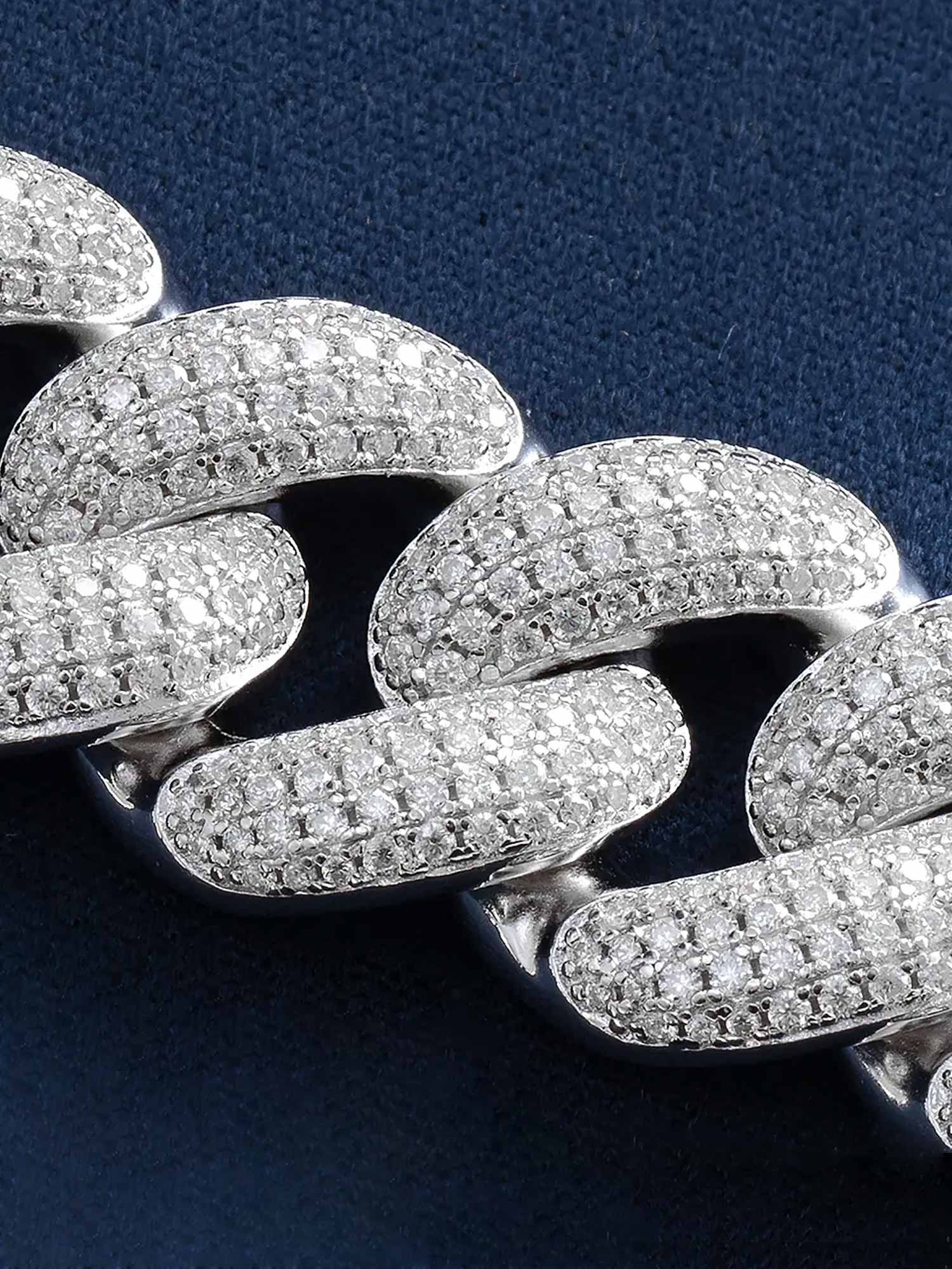 15mm Four Row Moissanite Cuban Link - Image 3