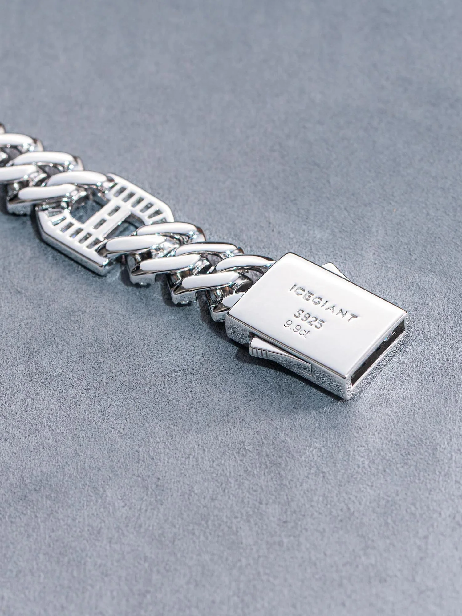 Made to Order 15mm S925 Moissanite Prong Baguette Cuban Chain or Bracelet - Image 7