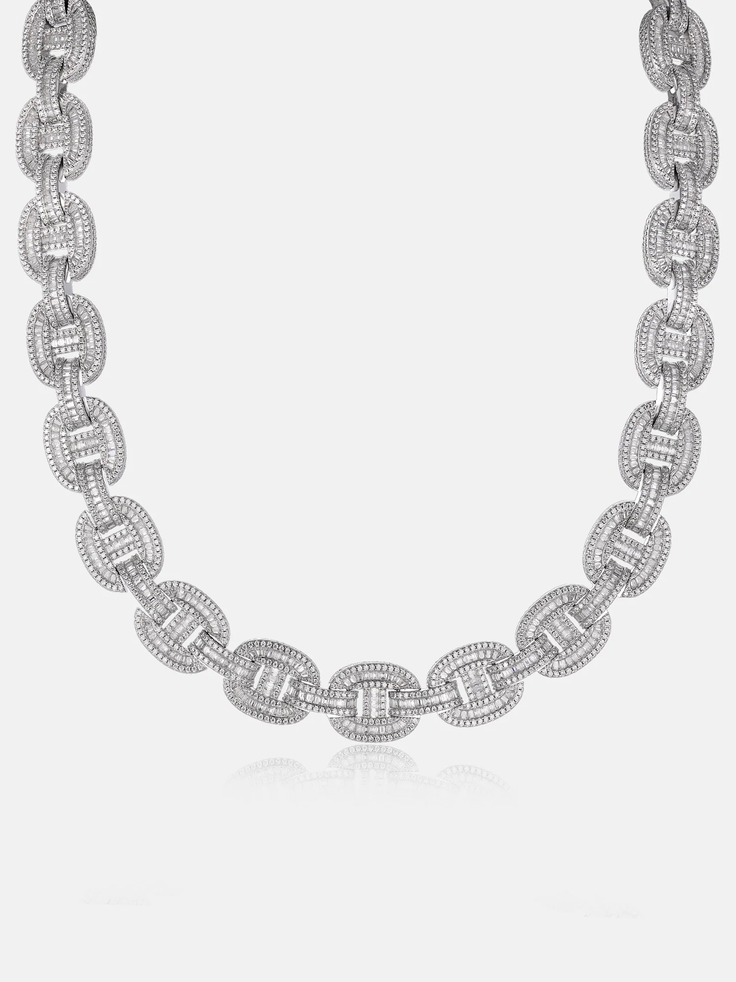 Made To Order 16mm Mariner Moissanite  Baguette Link Chain - Image 3