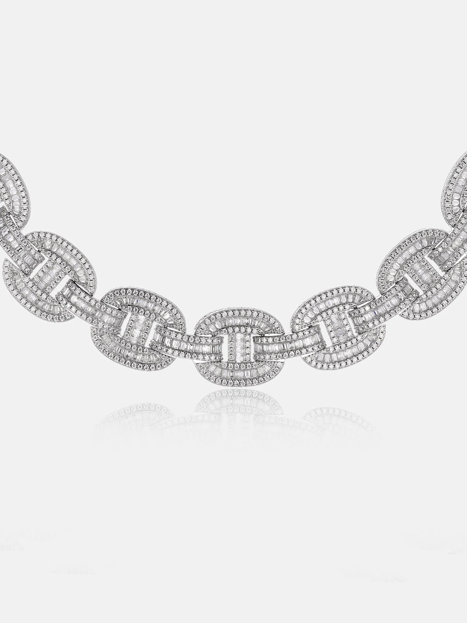 Made To Order 16mm Mariner Moissanite  Baguette Link Chain - Image 4