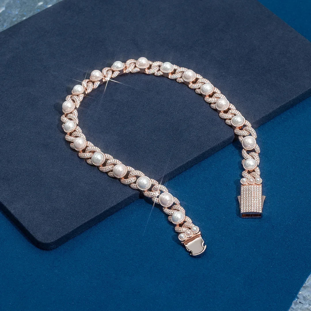 Made to Order 16MM S925 Moissanite Pearl Cuban Chain - Image 5