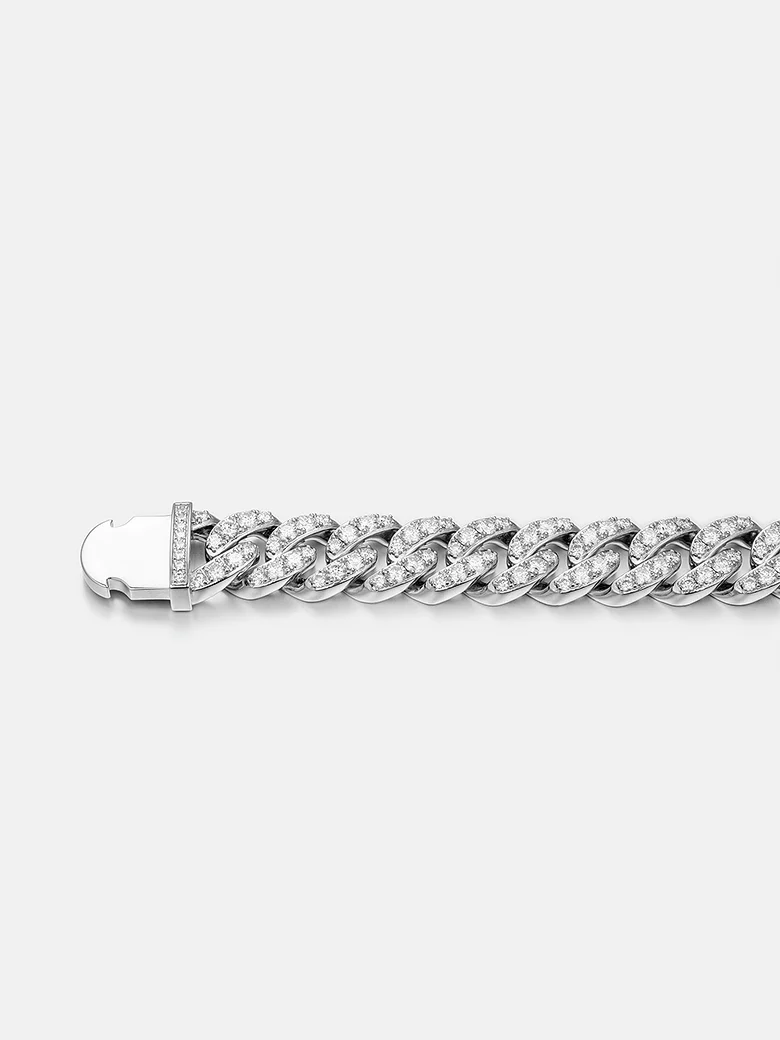 Made To Order 16MM S925 Single Row Moissanite Cuban Bracelet - Image 4
