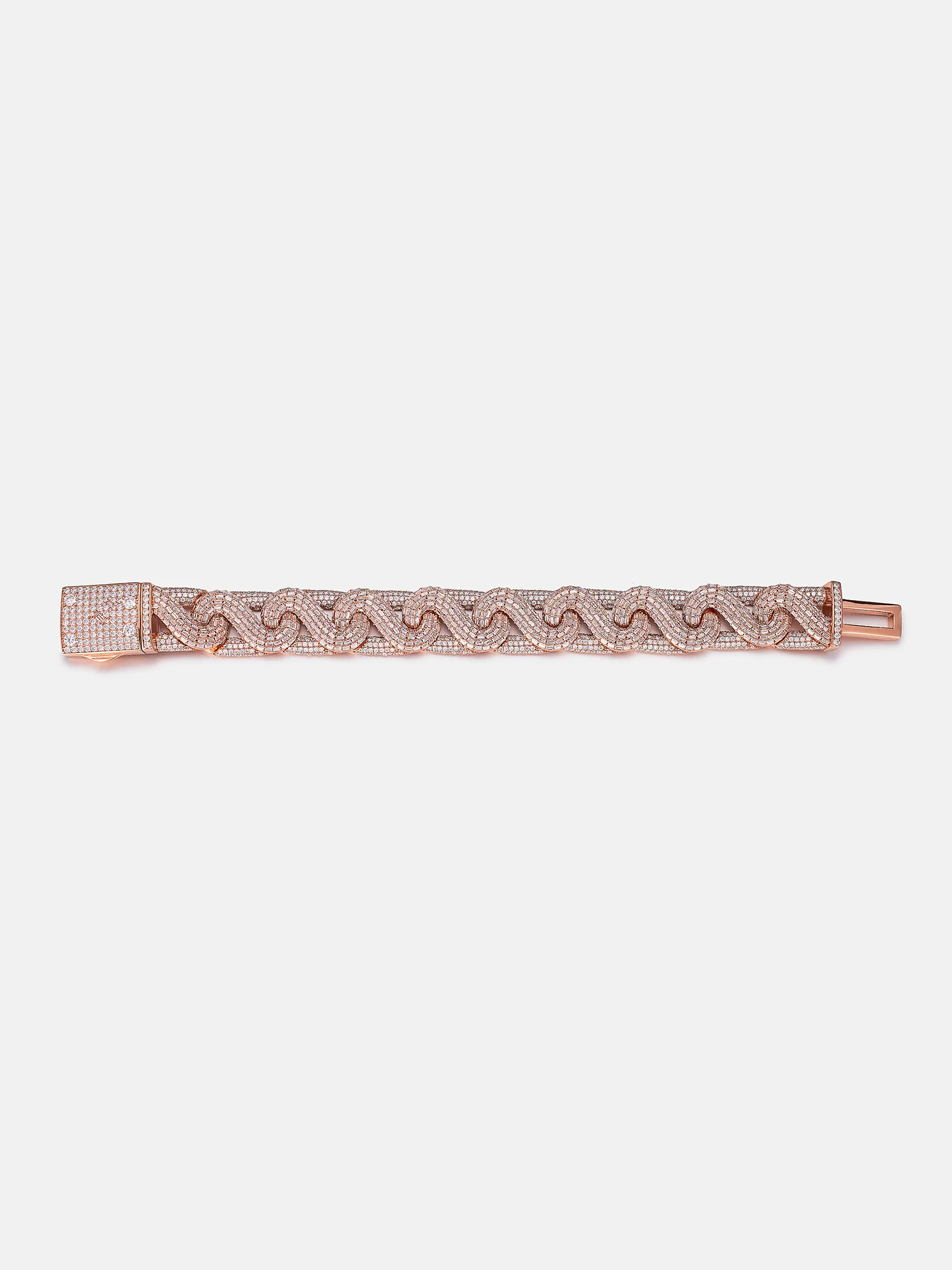 17mm Moissanite Baguette Infinity S-Link Bracelet - Image 9
