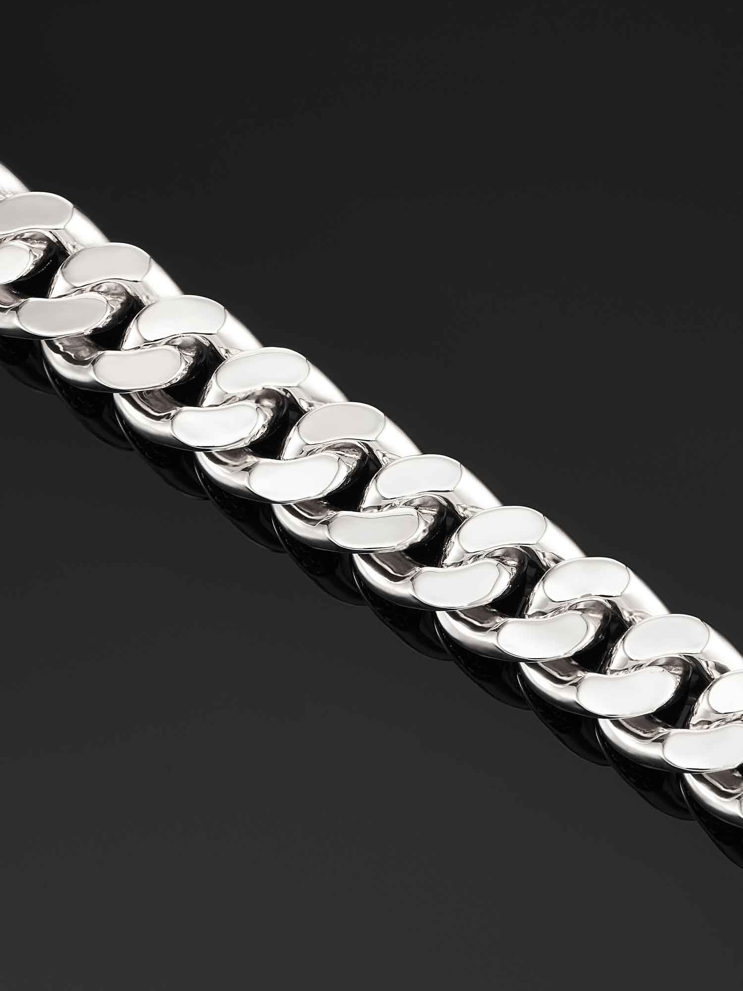 19mm Cuban Link Bracelet in White Gold - Image 3