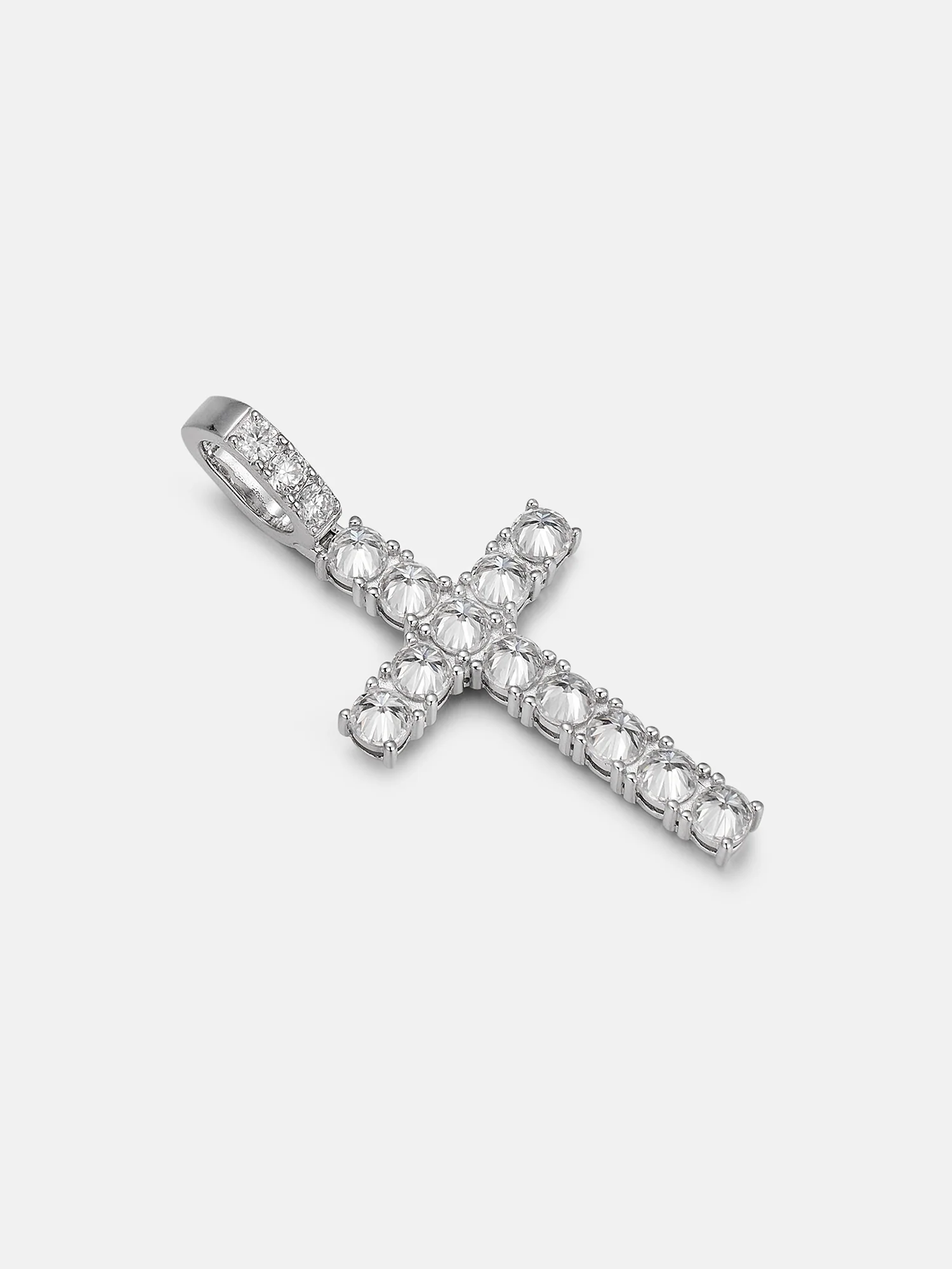 2.1CTW Reverse Set Moissanite Cross Pendant - Image 4