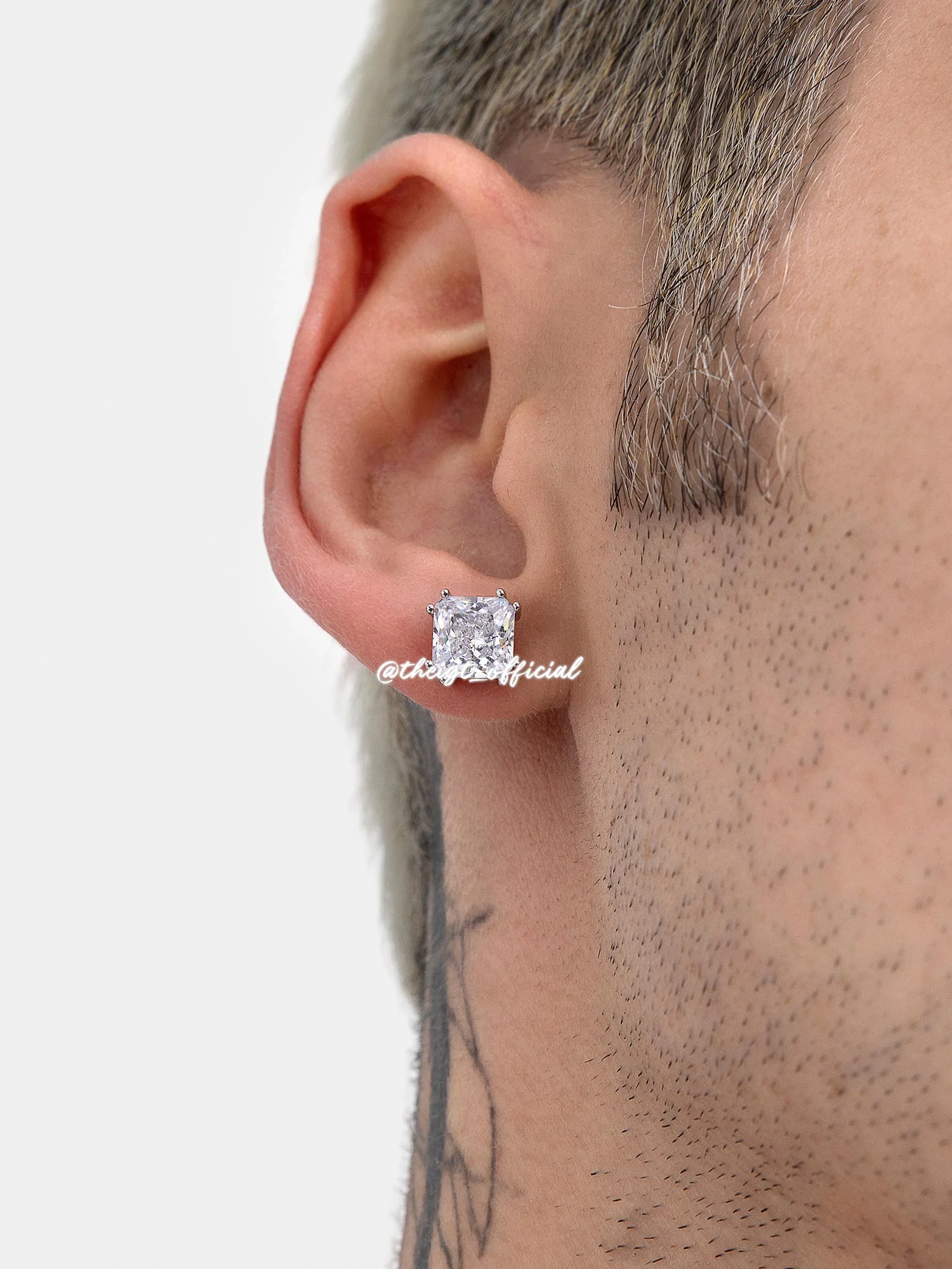 2.5CT Asscher Solitaire Moissanite Earrings - Image 6