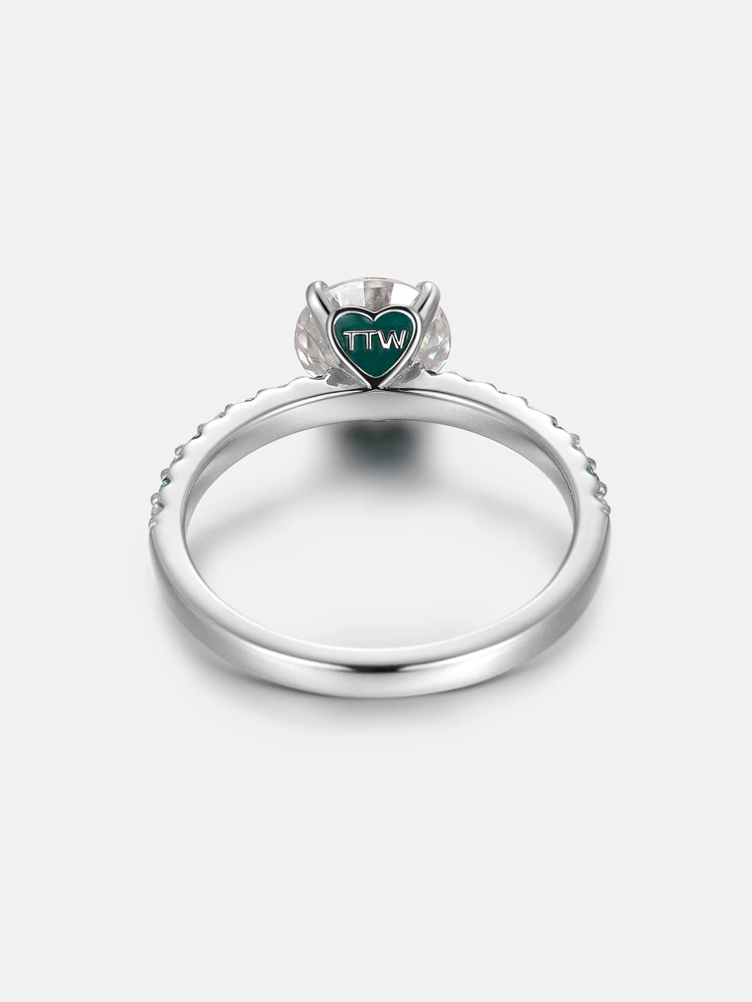 2CT Moissanite Engagement Ring With Side Diamond - Image 5