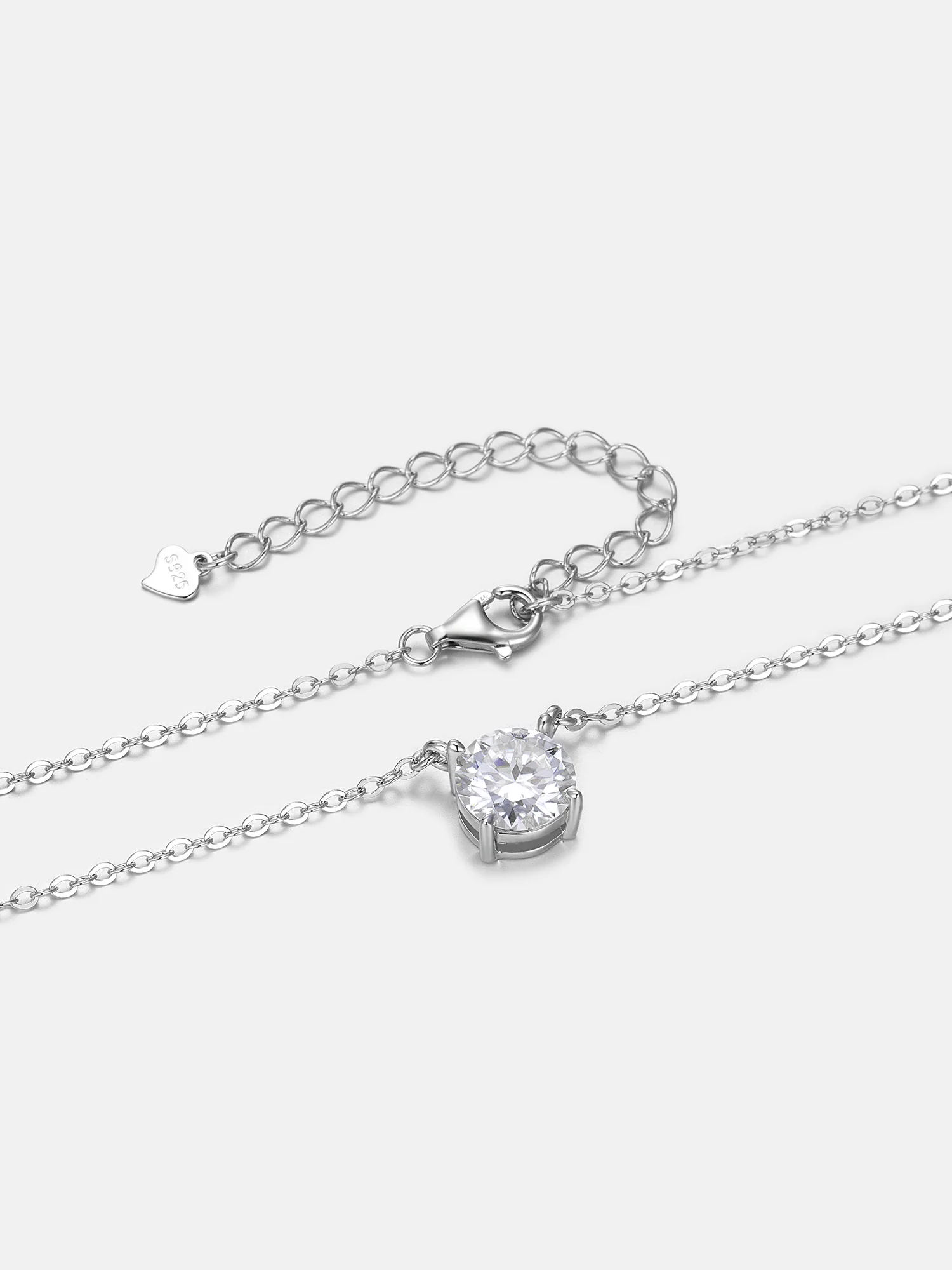 2ct Moissanite Solitaire Adjustable Necklace - Image 5