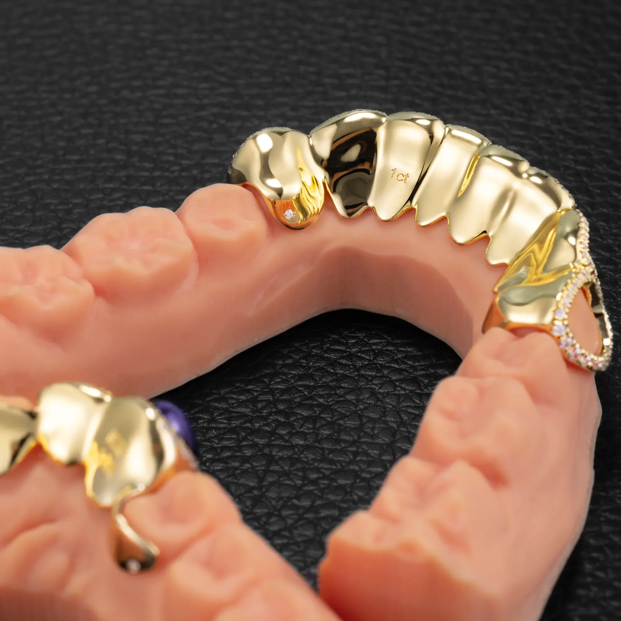 3 Crown Lion Teeth W Bottom Open Face Grillz - Image 5