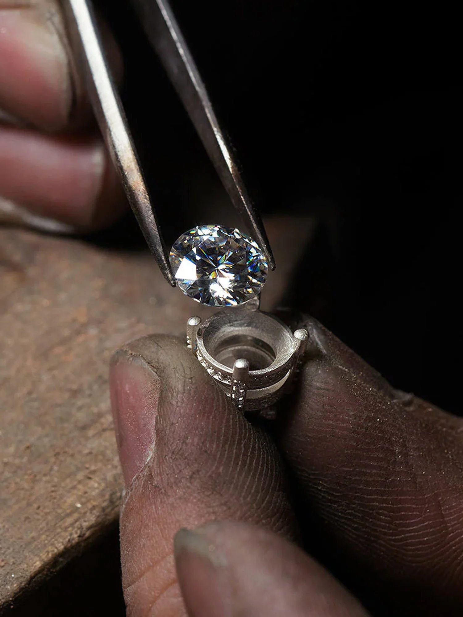 Halo Moissanite Stud Earrings-3CT Each - Image 10