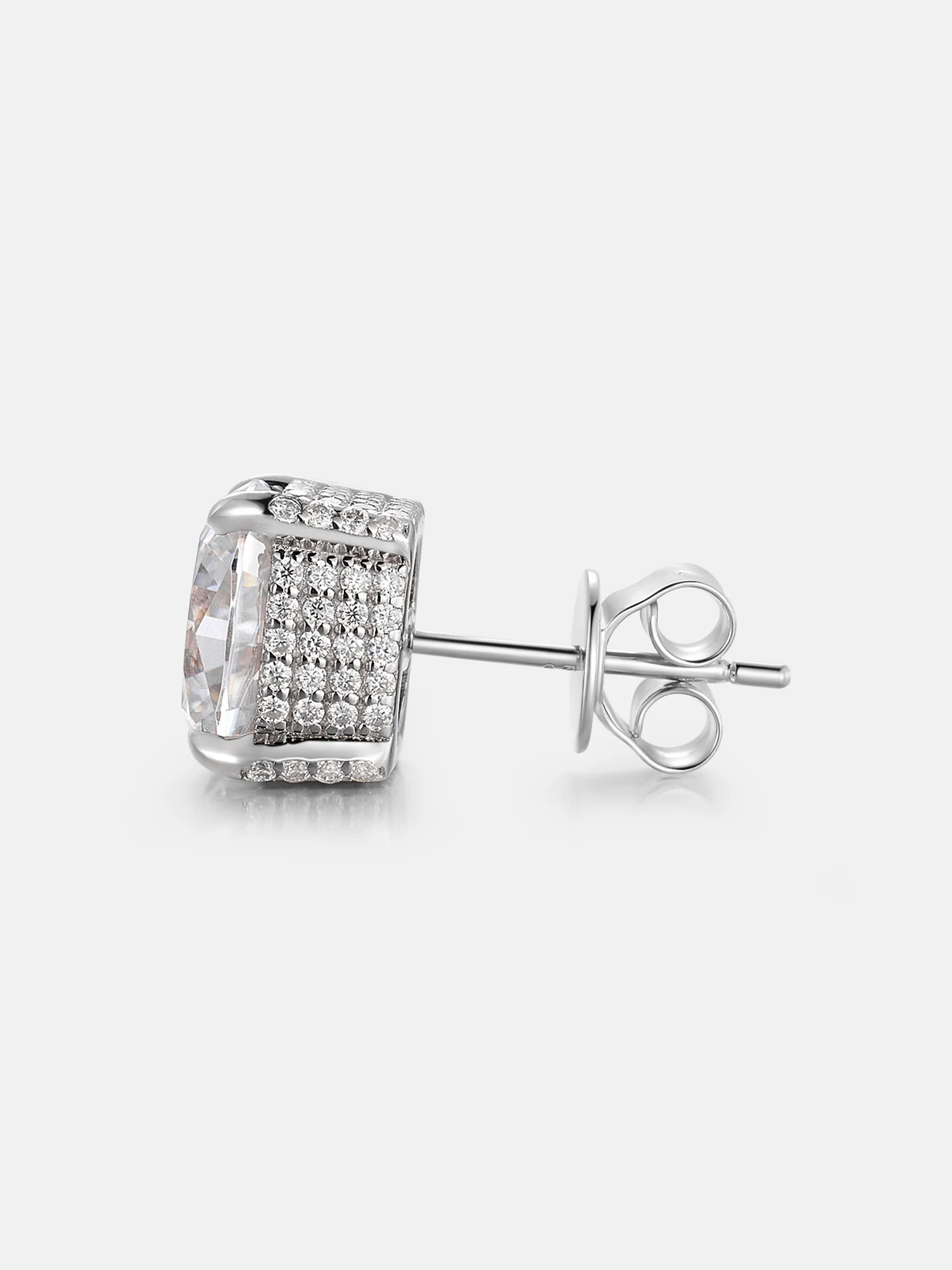 4.5CT Cushion Cut Moissanite Stud Earrings - Image 2