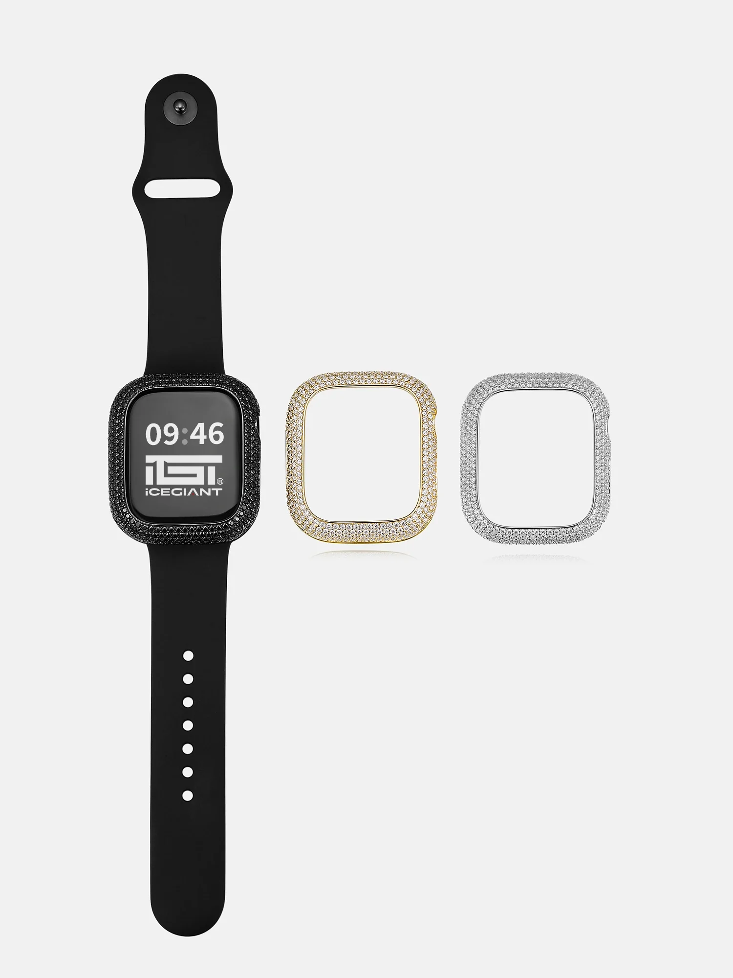46mm Moissanite Bezel Case Cover For Apple Watch Series 10/ 11 - Image 3