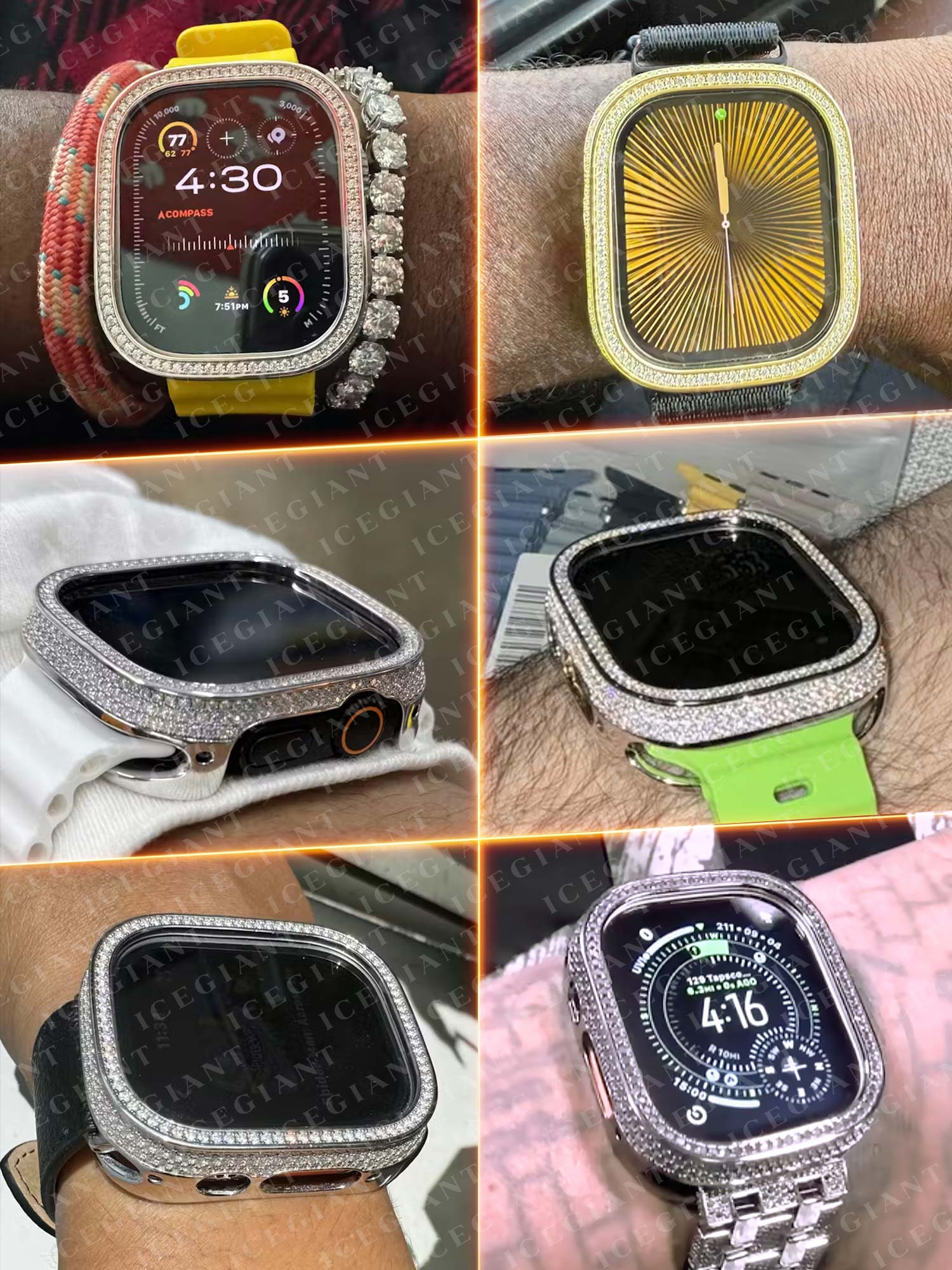 49mm Moissanite Bezel Case Cover For Apple Watch Ultra 1 & Ultra 2 & Ultra 3 - Image 2