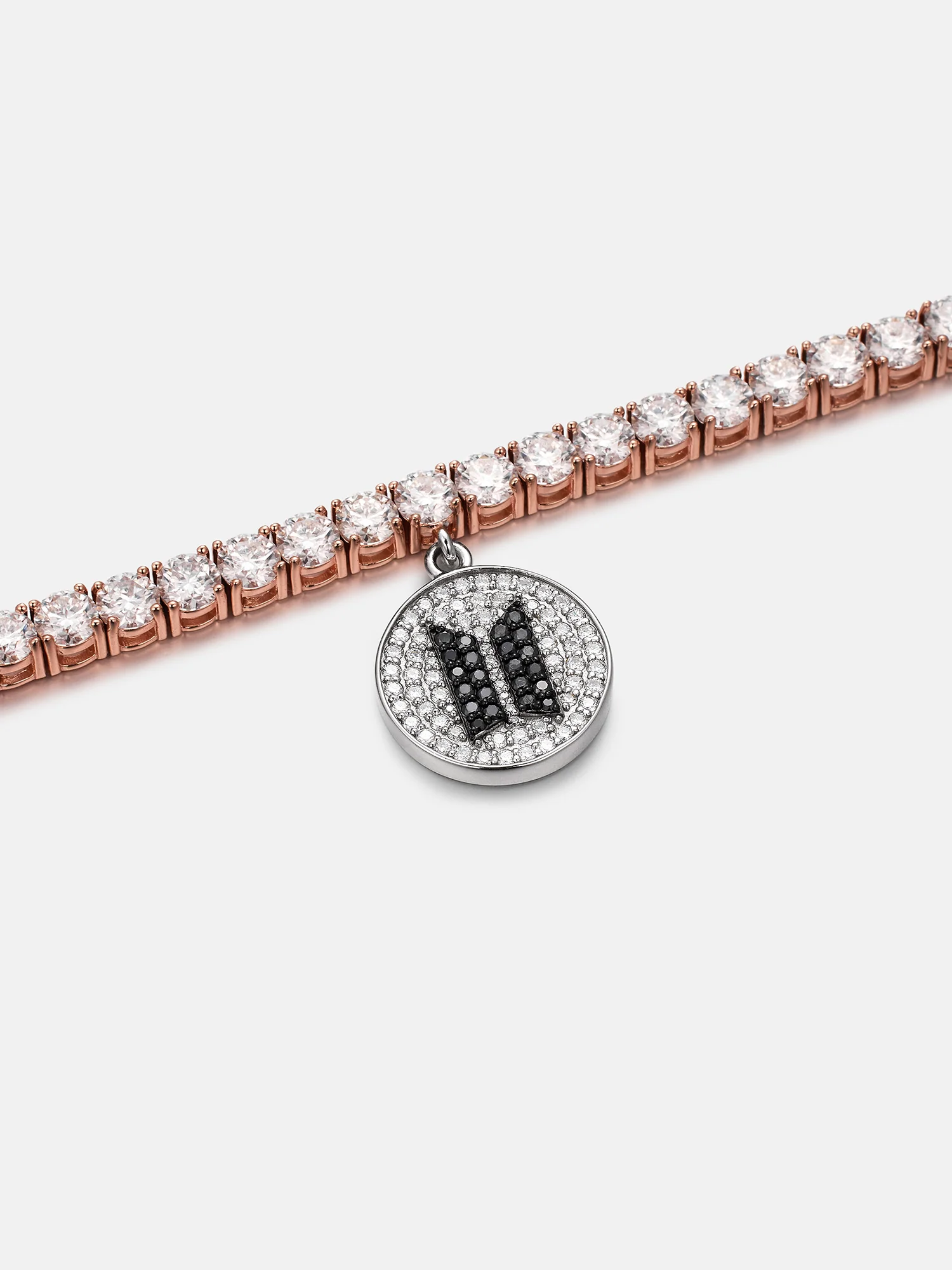 4MM Moissanite Tennis Bracelet With Colored Iced Charms - Image 2