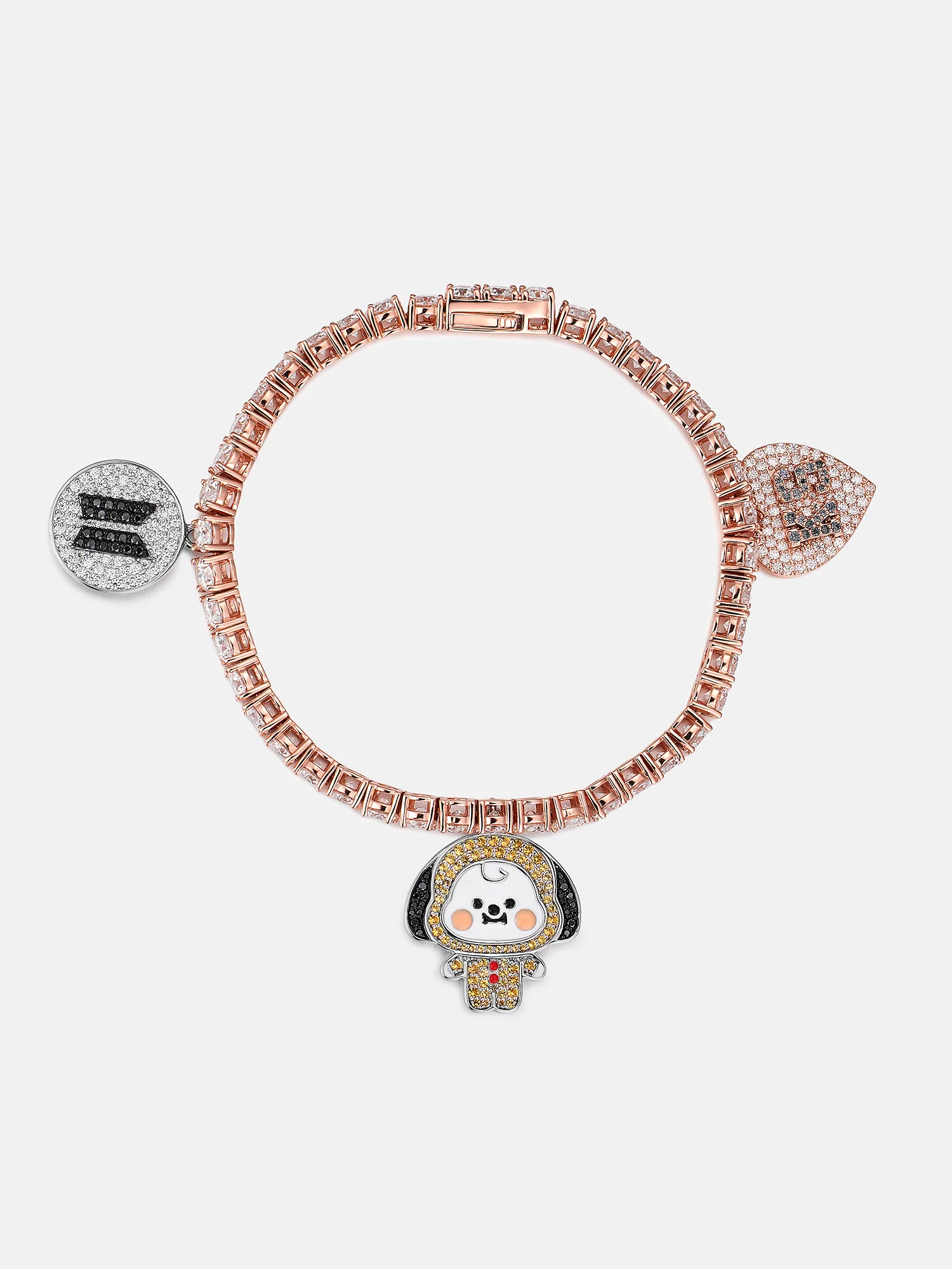 4MM Moissanite Tennis Bracelet With Colored Iced Charms - Image 5