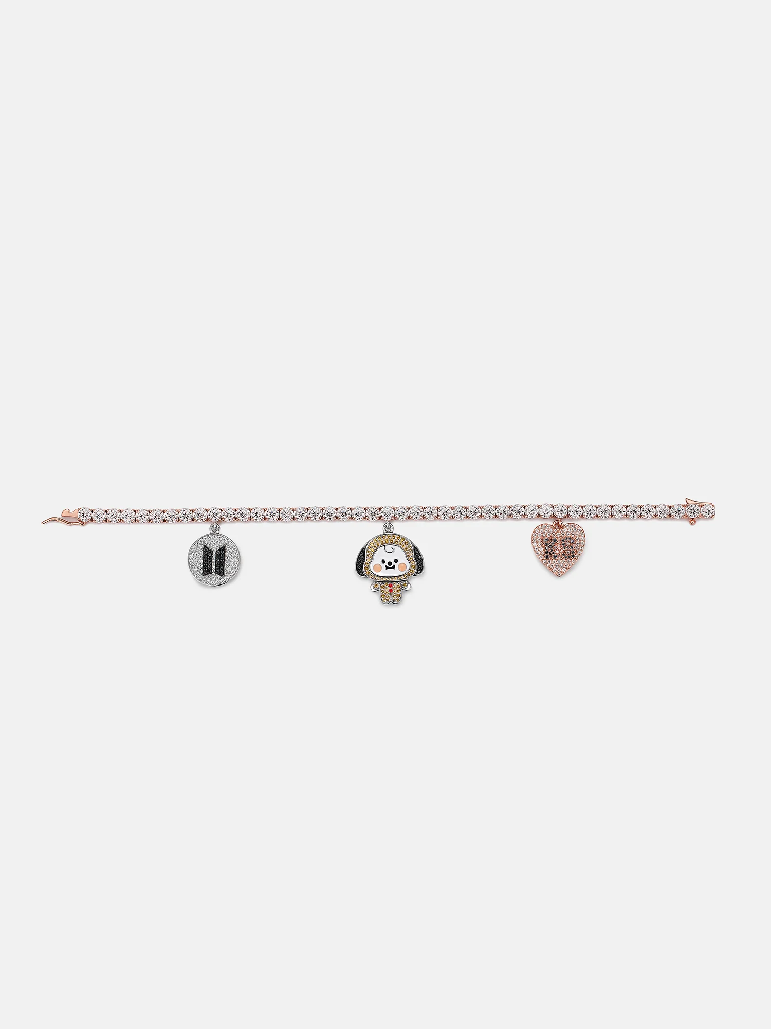 4MM Moissanite Tennis Bracelet With Colored Iced Charms - Image 6