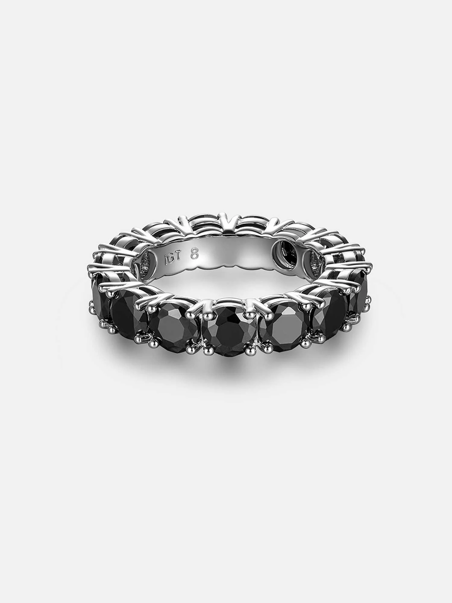 5mm Black Moissanite Eternity Ring - Image 4