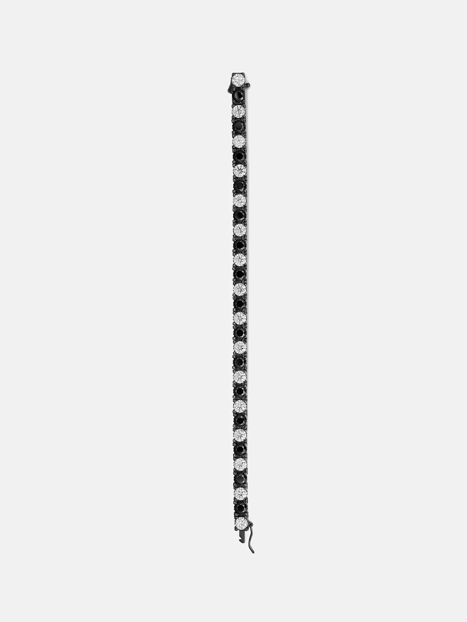 5MM Full Iced Black & White Moissanite Tennis Bracelet - Image 2