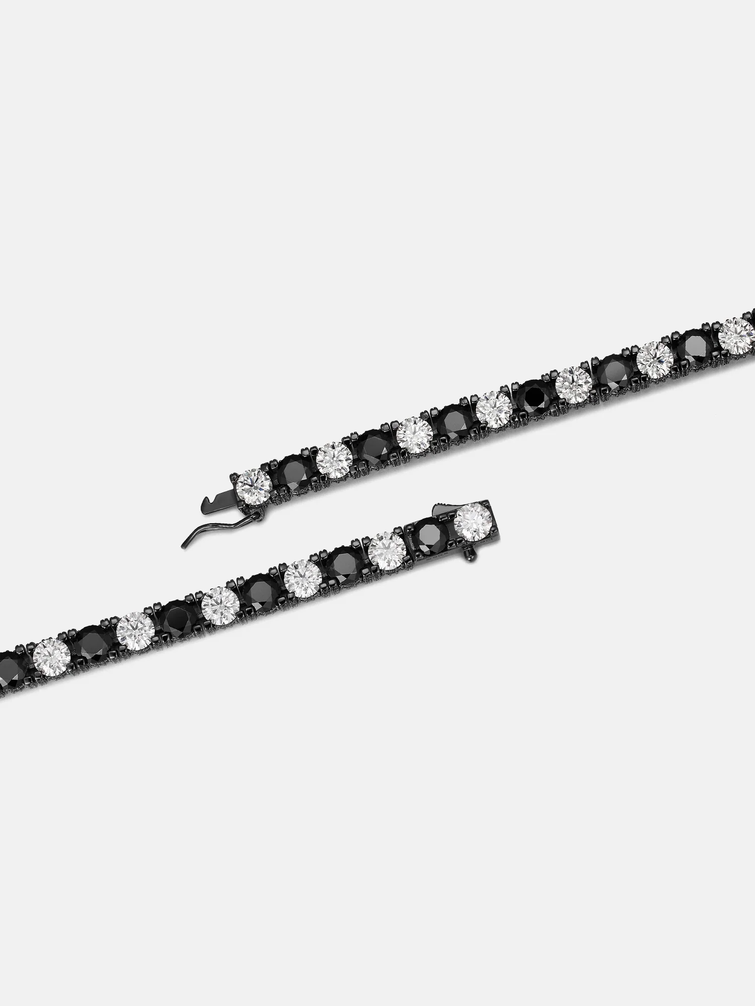 5MM Full Iced Black & White Moissanite Tennis Bracelet - Image 4