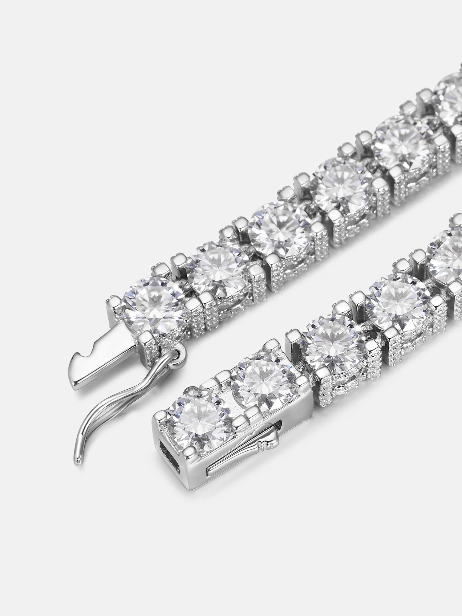 5mm Full Iced Moissanite Tennis Bracelet - Image 4
