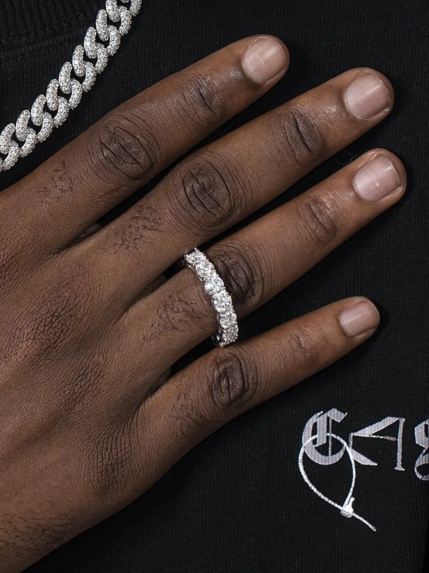 5mm Moissanite Eternity Ring - Image 5