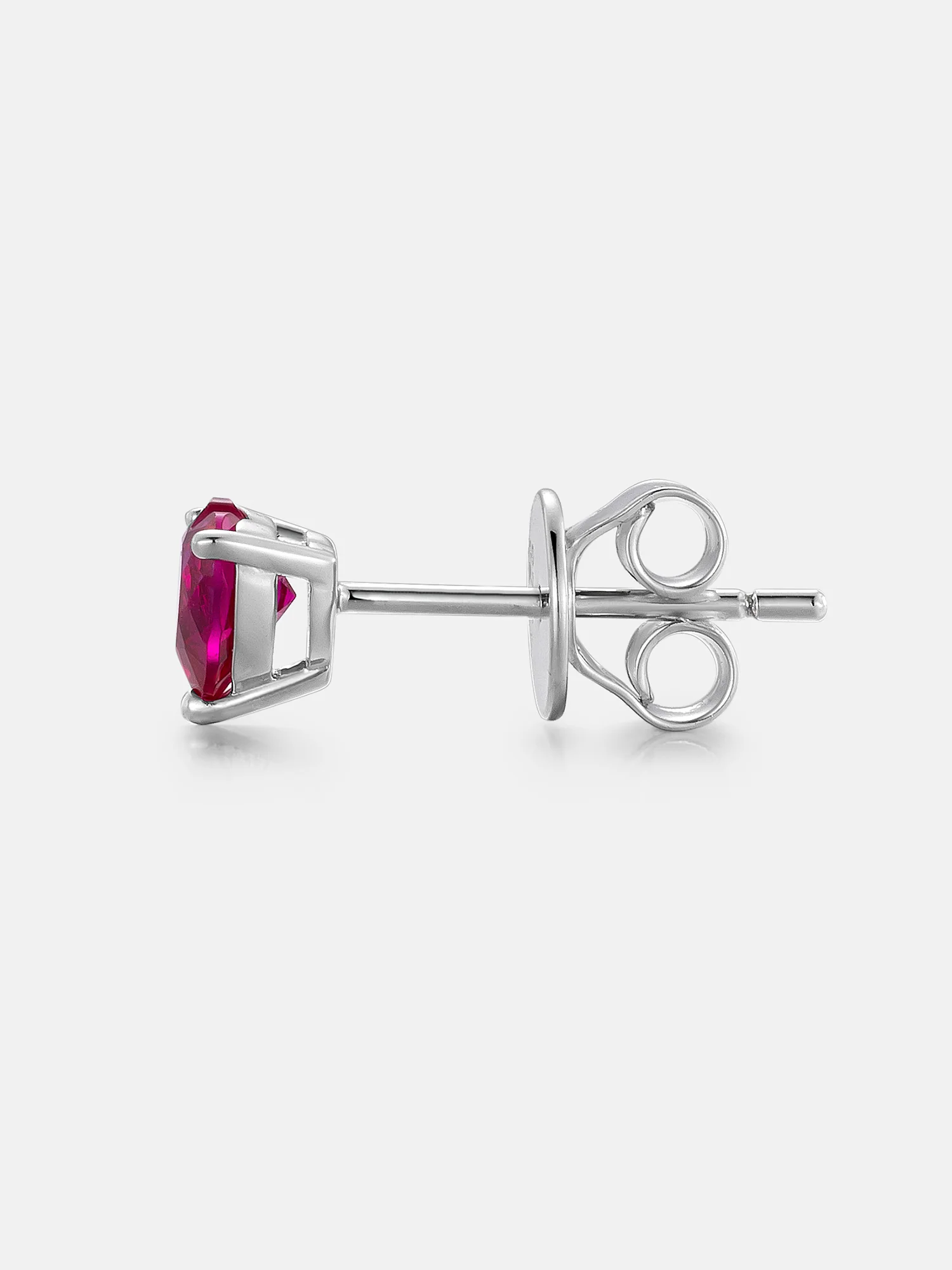 5MM Pink Heart Moissanite Stud Earrings - Image 4