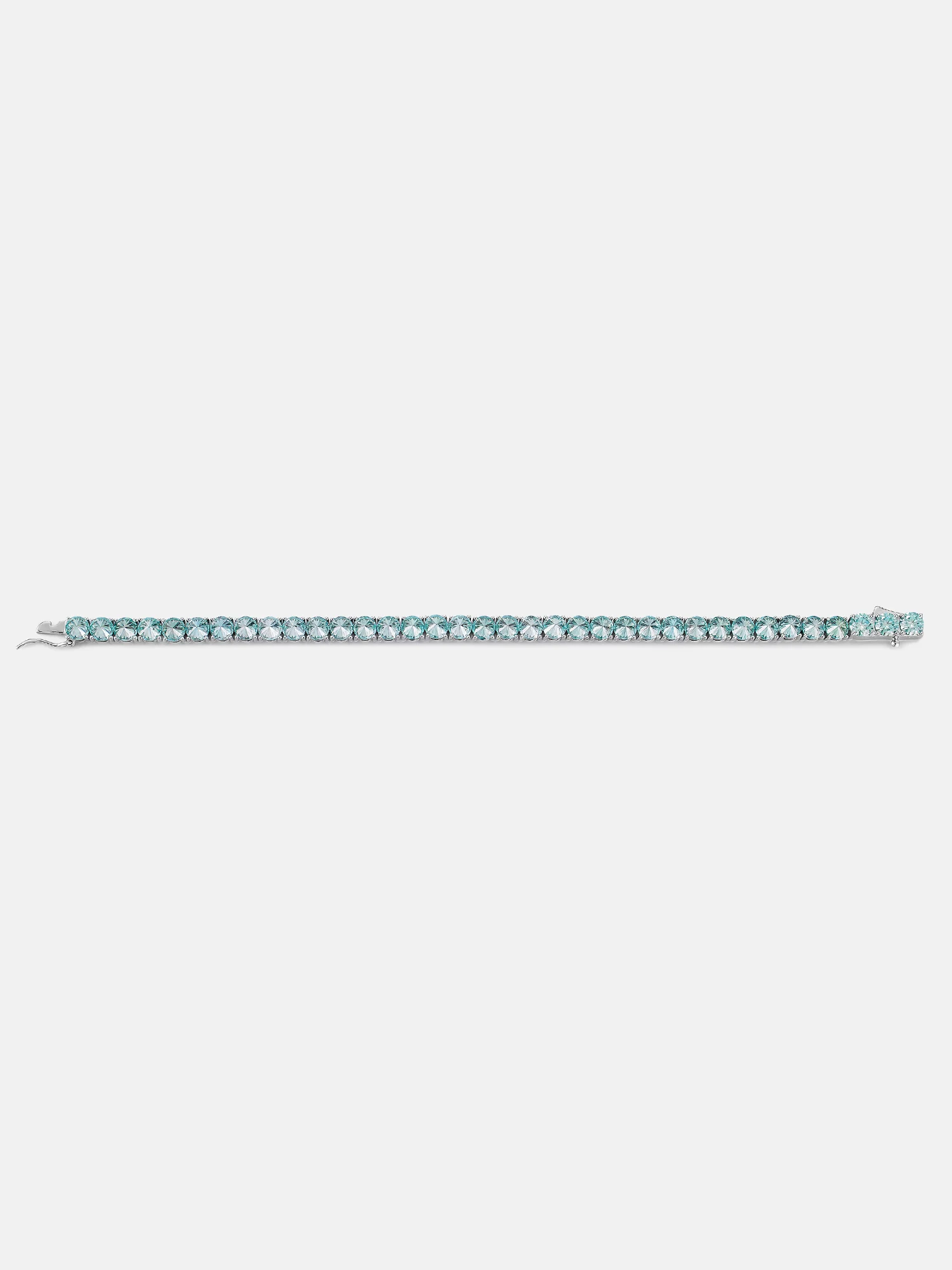 5mm Reverse-Set Blue Moissanite Tennis Bracelet - Image 5