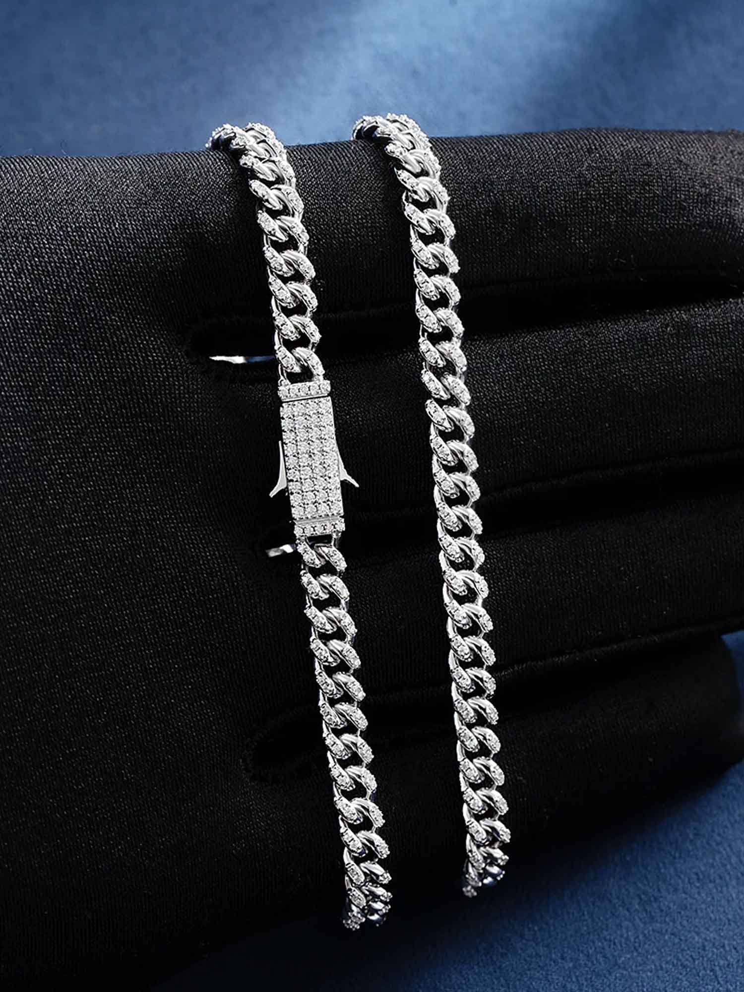 5mm S925 Moissanite Cuban Bracelet - Image 7