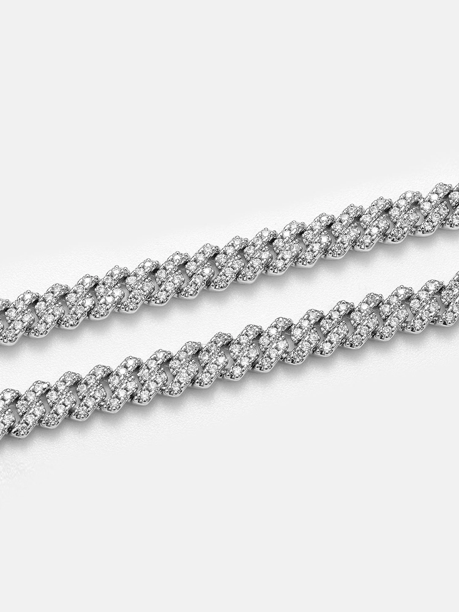5MM S925 Moissanite Prong Cuban Bracelet Or Chain - Image 2