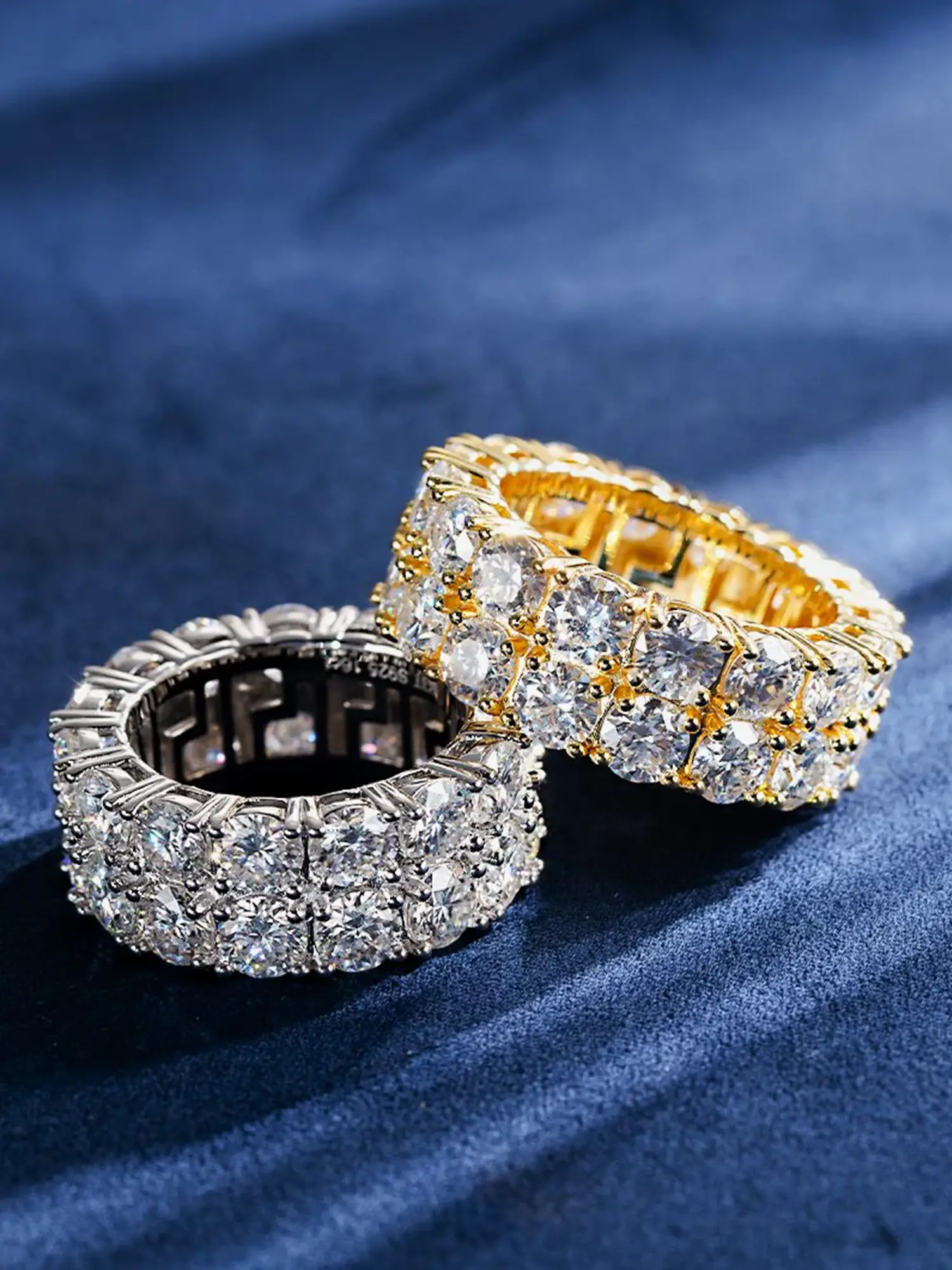 5mm Two Row Moissanite Eternity Ring - Image 5