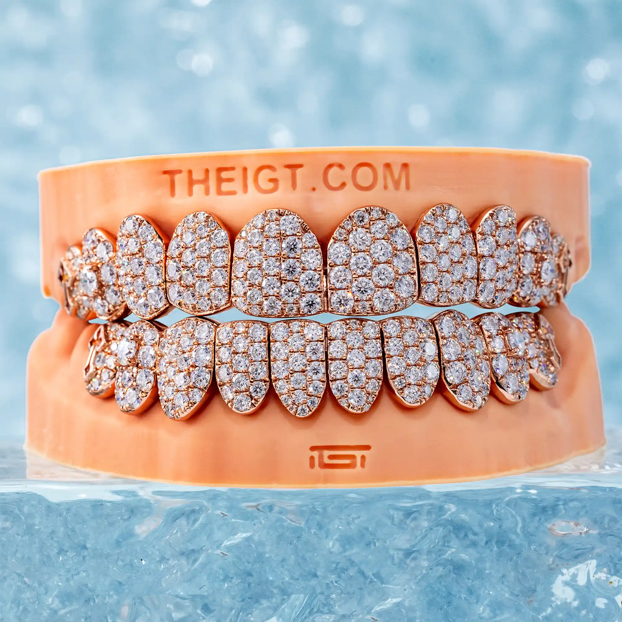 6 Pointer Diamond Grillz W Red Cross Opal - Image 4