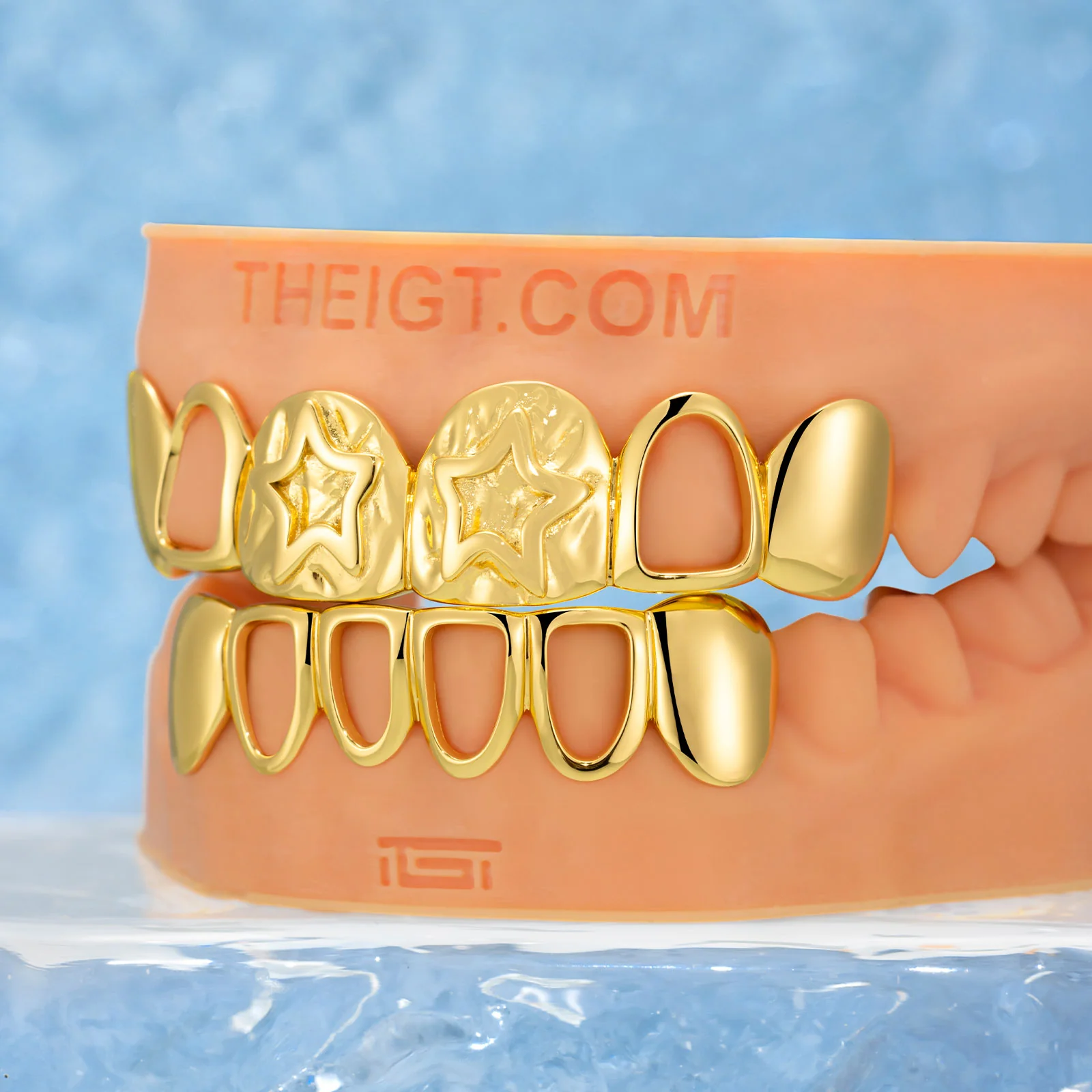 6 Top 6 Bottom Double Star Grillz - Image 3
